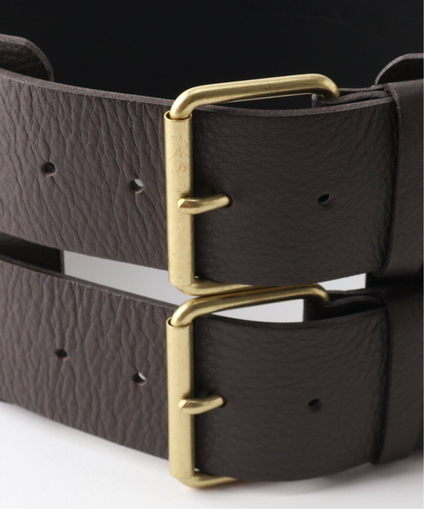 FUMIE TANAKA】 wide 2buckle belt（ベルト）｜NOBLE（ノーブル）の 