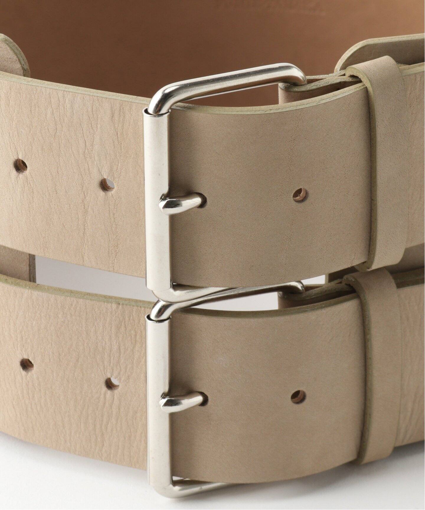 FUMIE TANAKA】 wide 2buckle belt（ベルト）｜NOBLE（ノーブル）の 