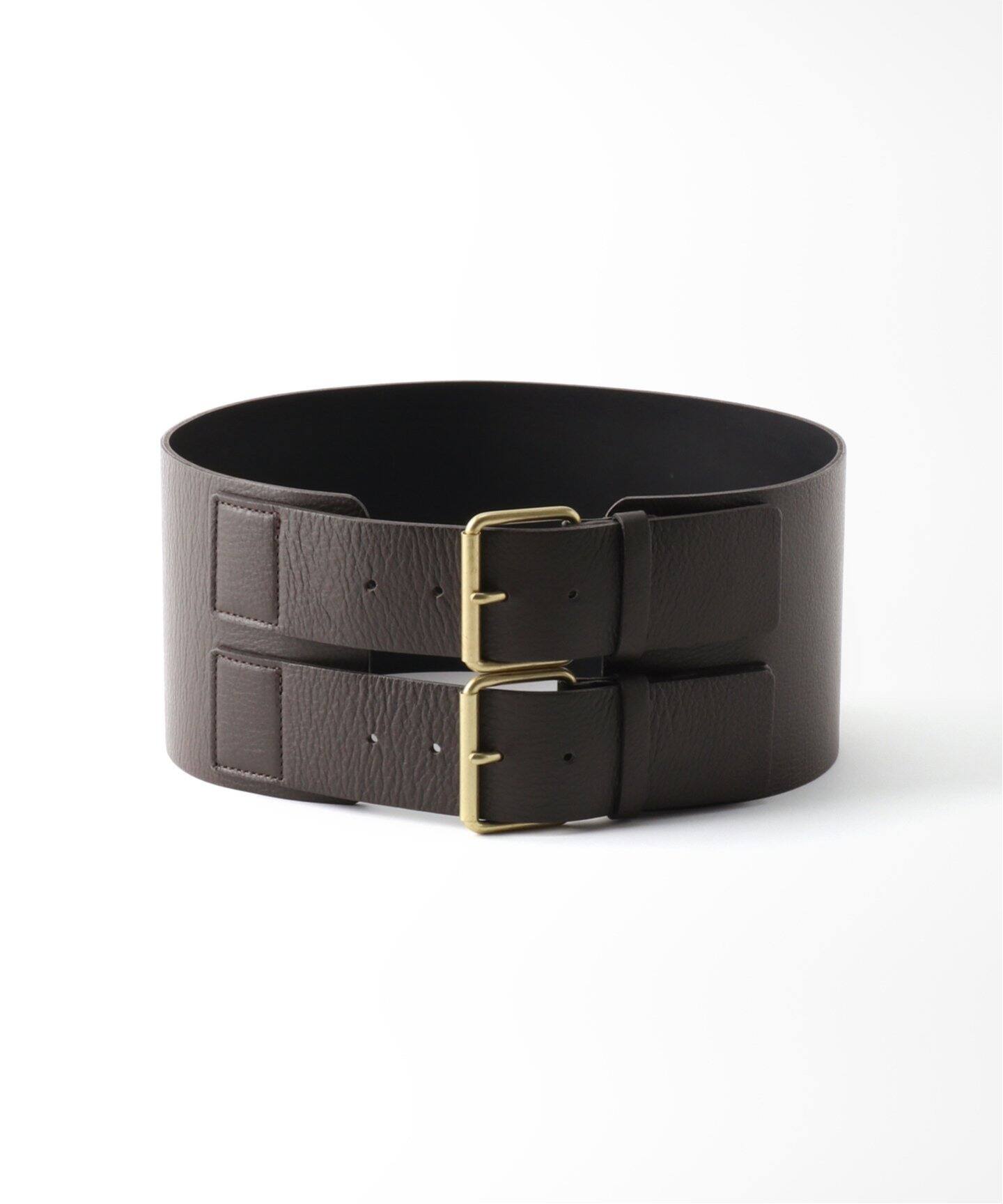 FUMIE TANAKA】 wide 2buckle belt（ベルト）｜NOBLE（ノーブル）の 