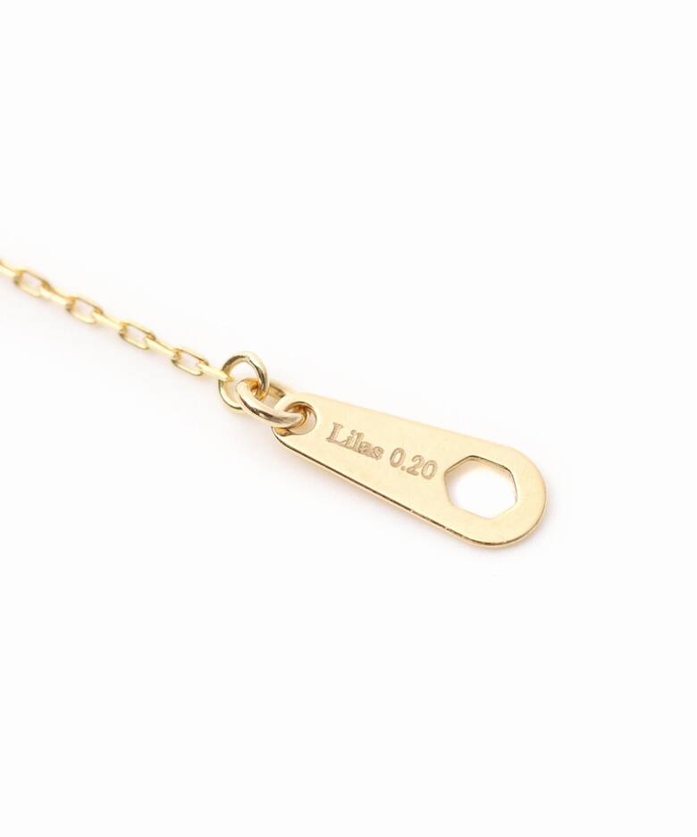 ダブルホールダイヤ5ピースネックレス0.2ct K18（ネックレス）｜Lilas 