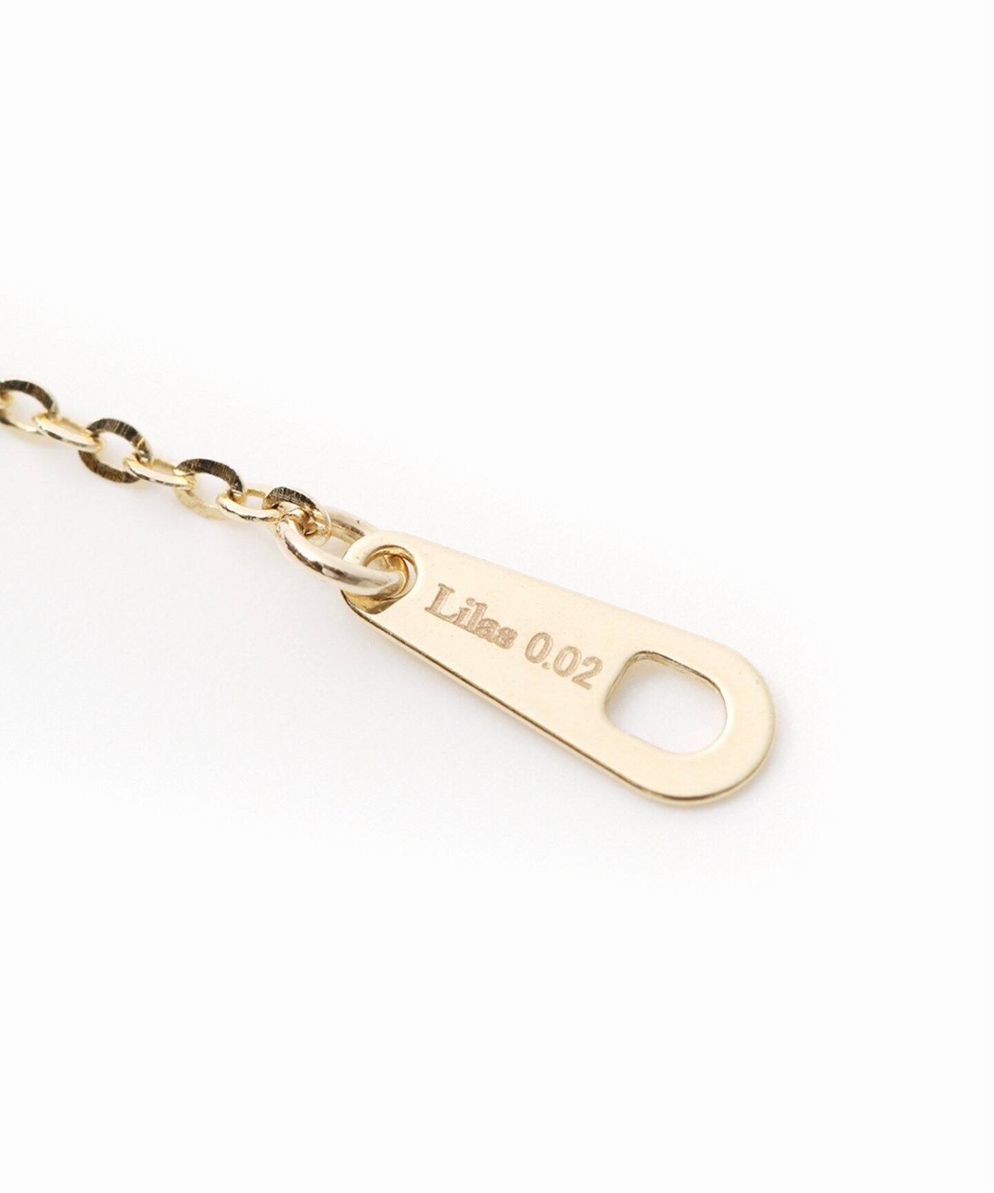 ボックス4ストーンブラックダイヤネックレス K10（ネックレス）｜Lilas 