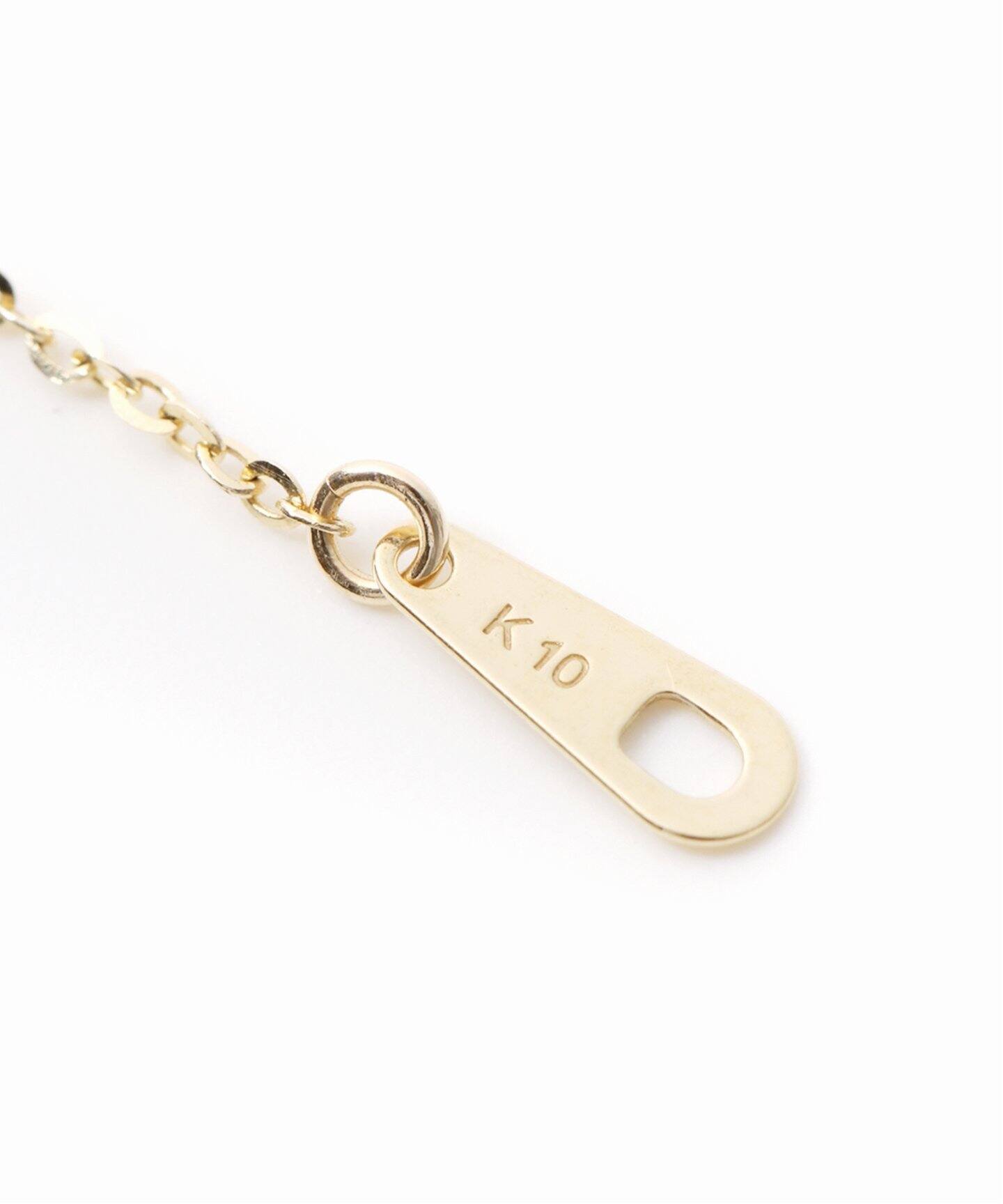 ボックス4ストーンブラックダイヤネックレス K10（ネックレス）｜Lilas 