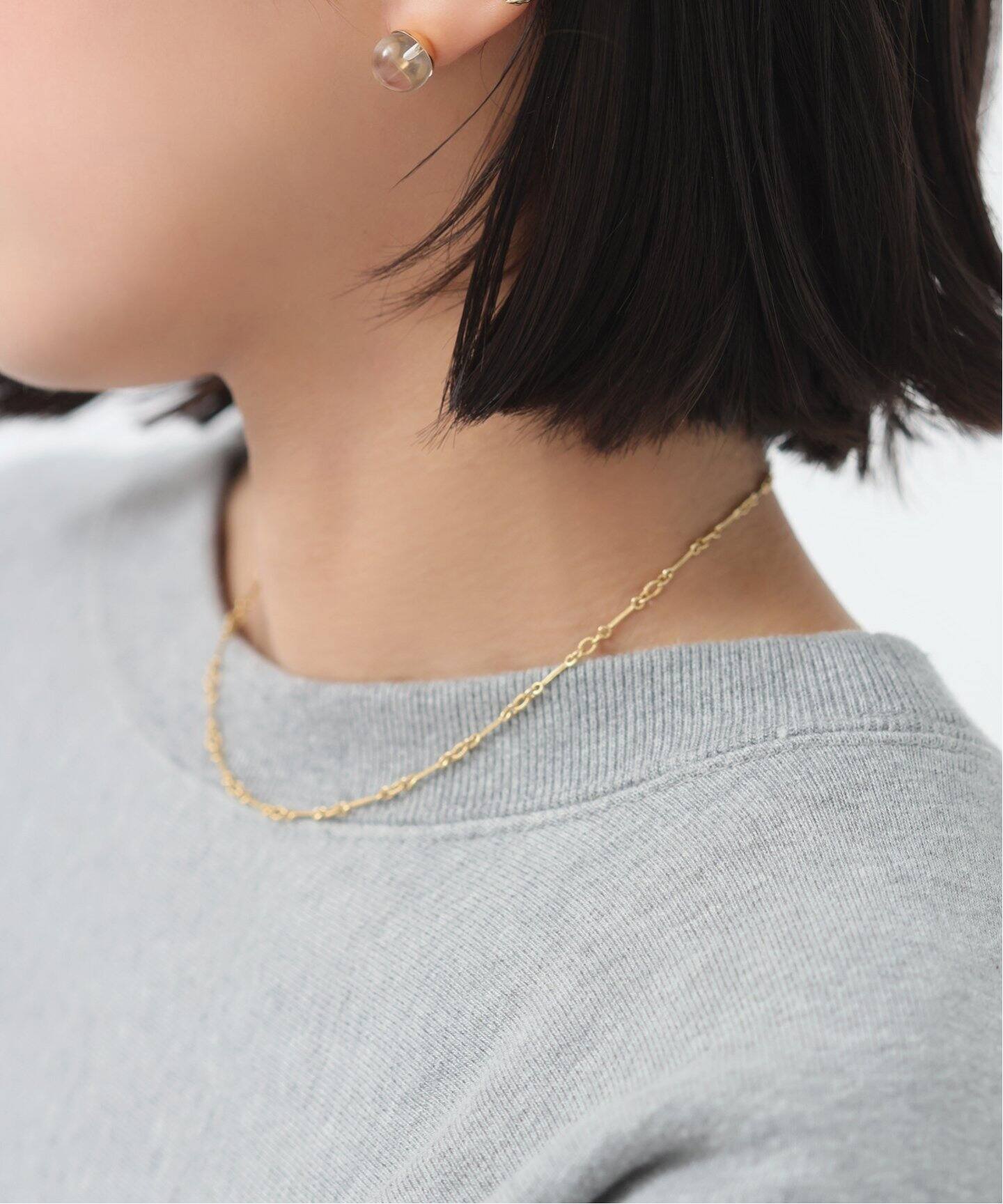 デザインチェーン38cmネックレス K18（ネックレス）｜Lilas（リラ）の 