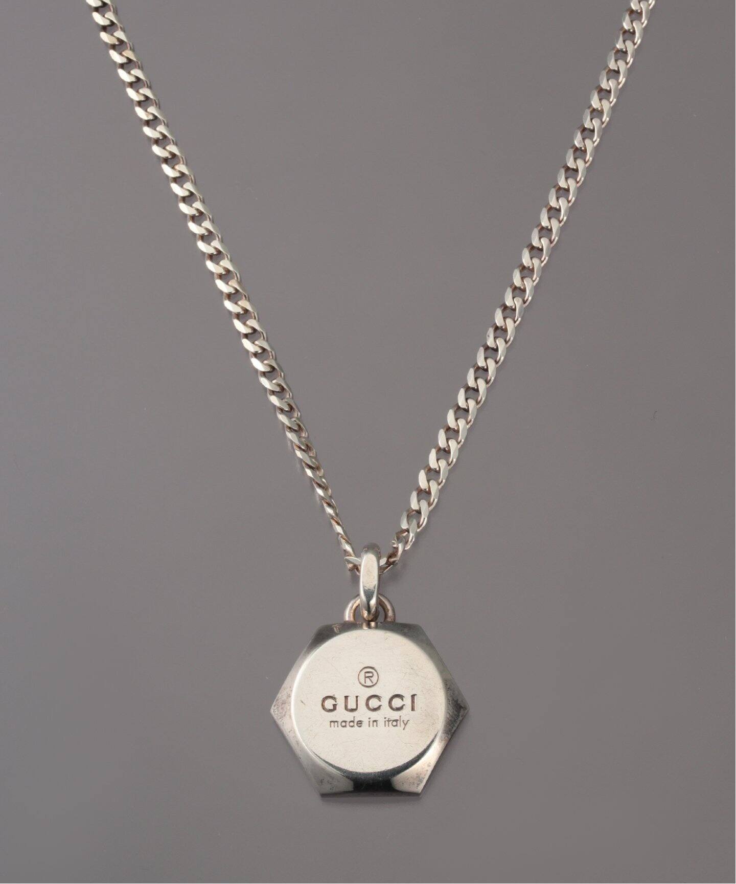 OLD GUCCI グッチ / HEXAGON CHARM NECKALCE/ ヘキサゴン・ネックレス 
