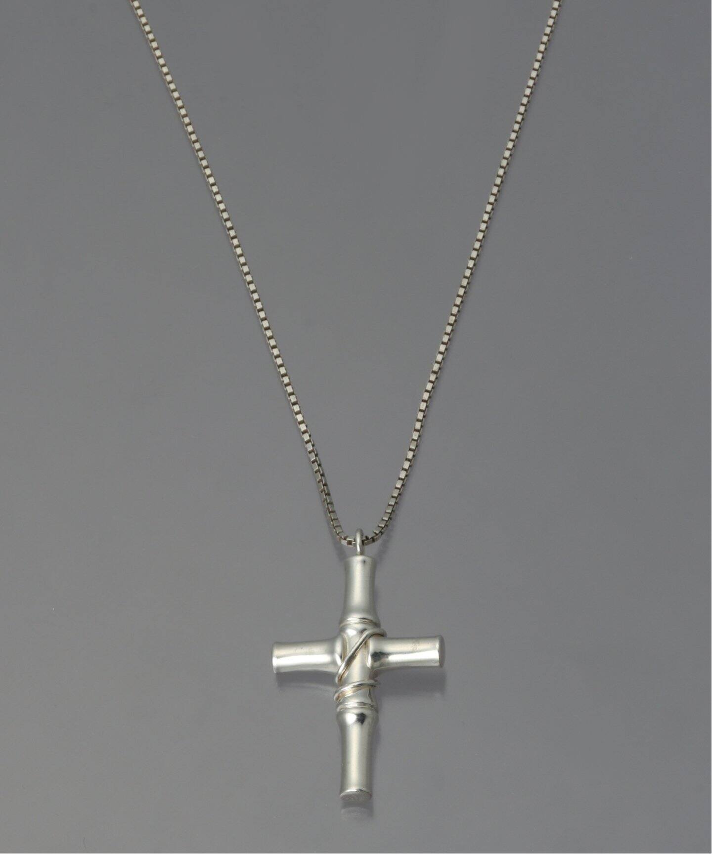 OLD GUCCI グッチ / BAMBOO CROSS SILVER NECKLACE（ネックレス  