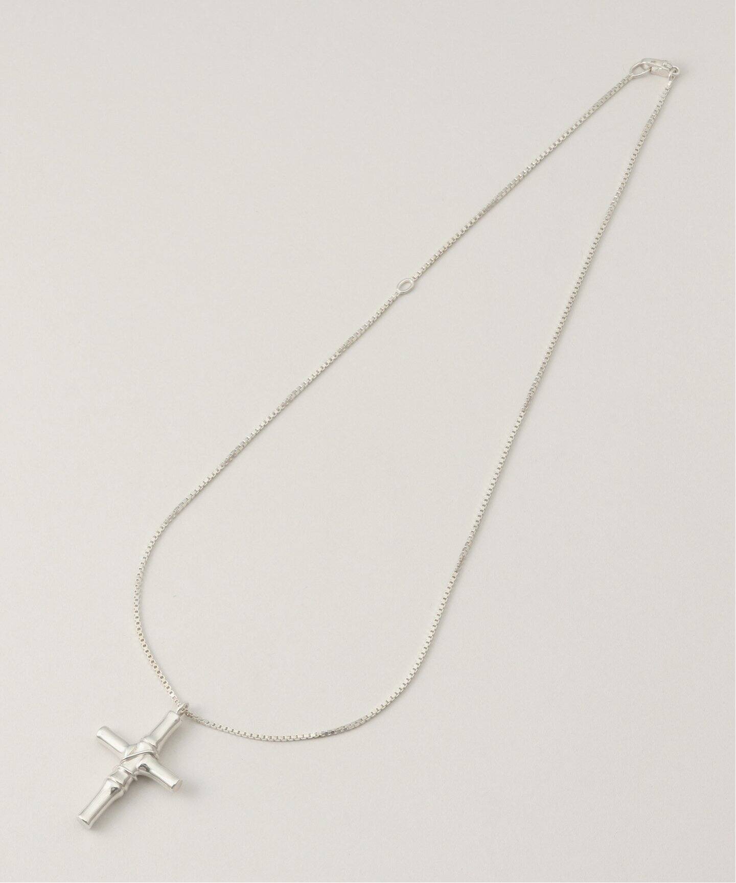 Vintage GUCCI / グッチ 】 BAMBOO CROSS SILVER NECKLACE（ネックレス 