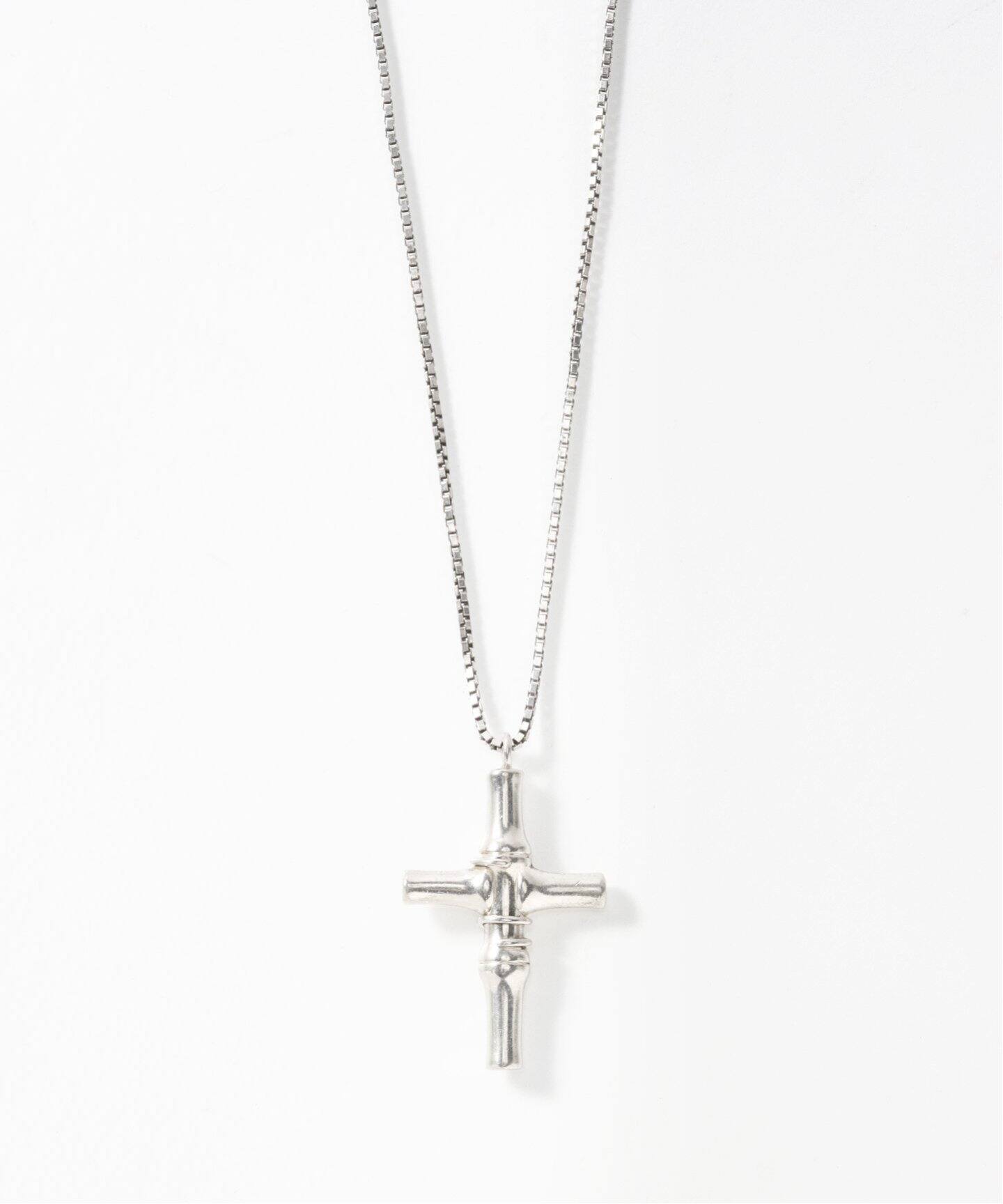 OLD GUCCI グッチ / BAMBOO CROSS SILVER NECKLACE（ネックレス 