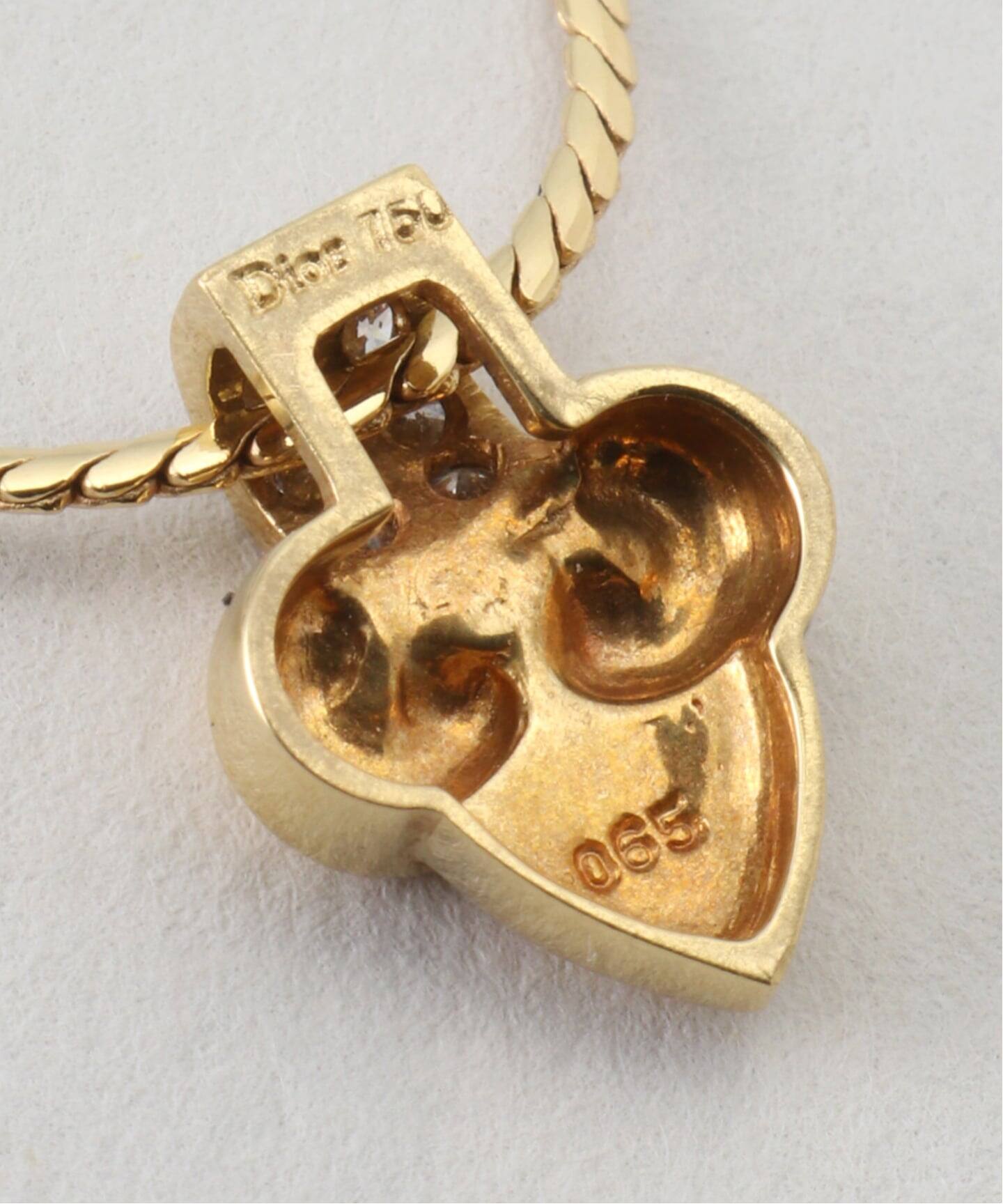 Dior k18 K18 ネックレス VINTAGE DIOR/ディオール】K18・diamond necklace（ネックレス