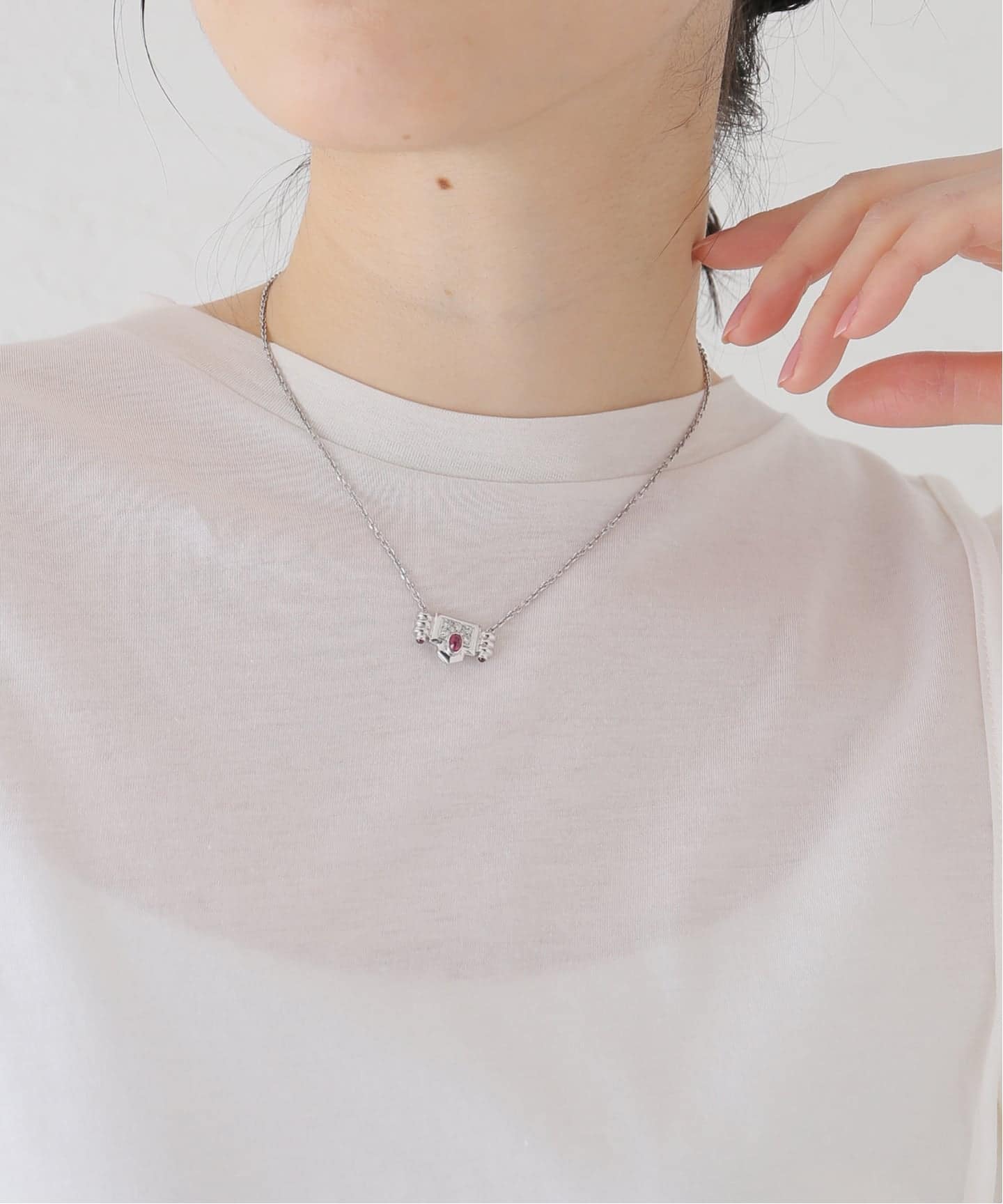VINTAGE DIOR/ディオール】K18・diamond&ruby necklace（ネックレス