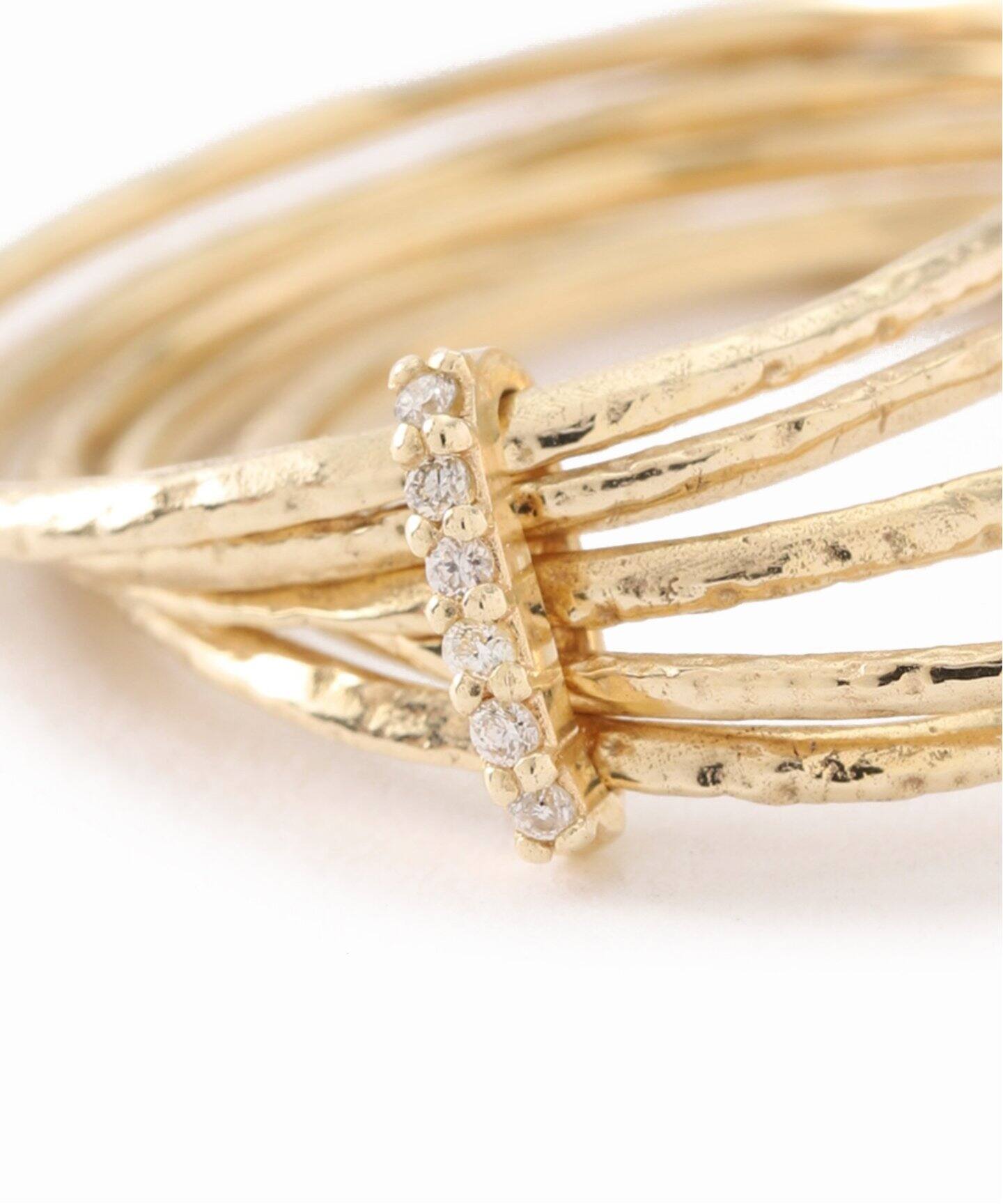 テクスチャー5本ダイヤバーリング K10（リング）｜Lilas（リラ）の通販 