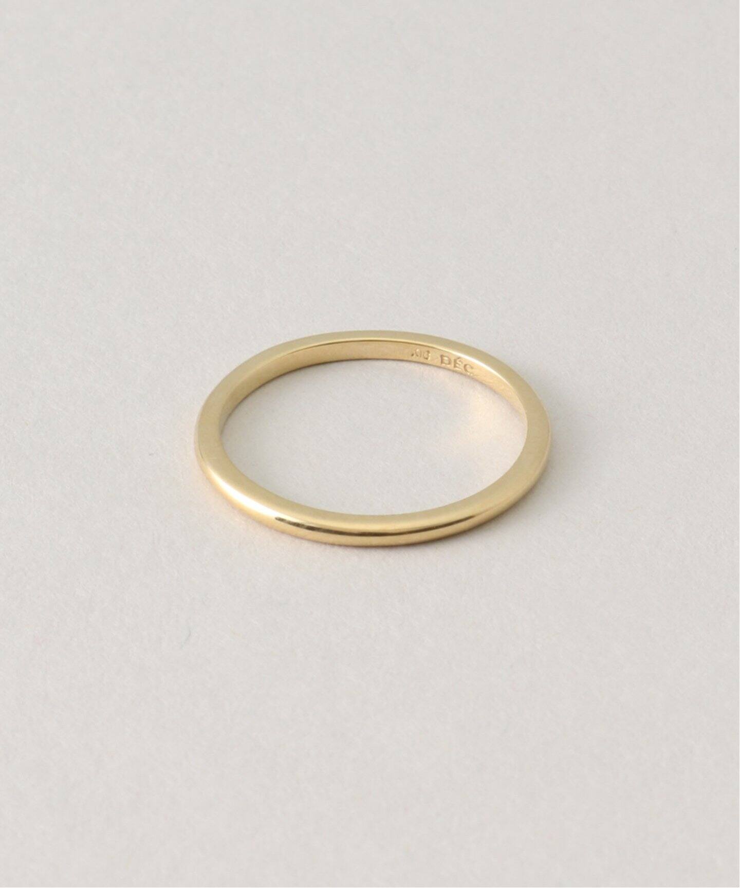 18KYG ラウンド 1.3mm ワイヤーリング／7（リング）｜DECOUVERTE 