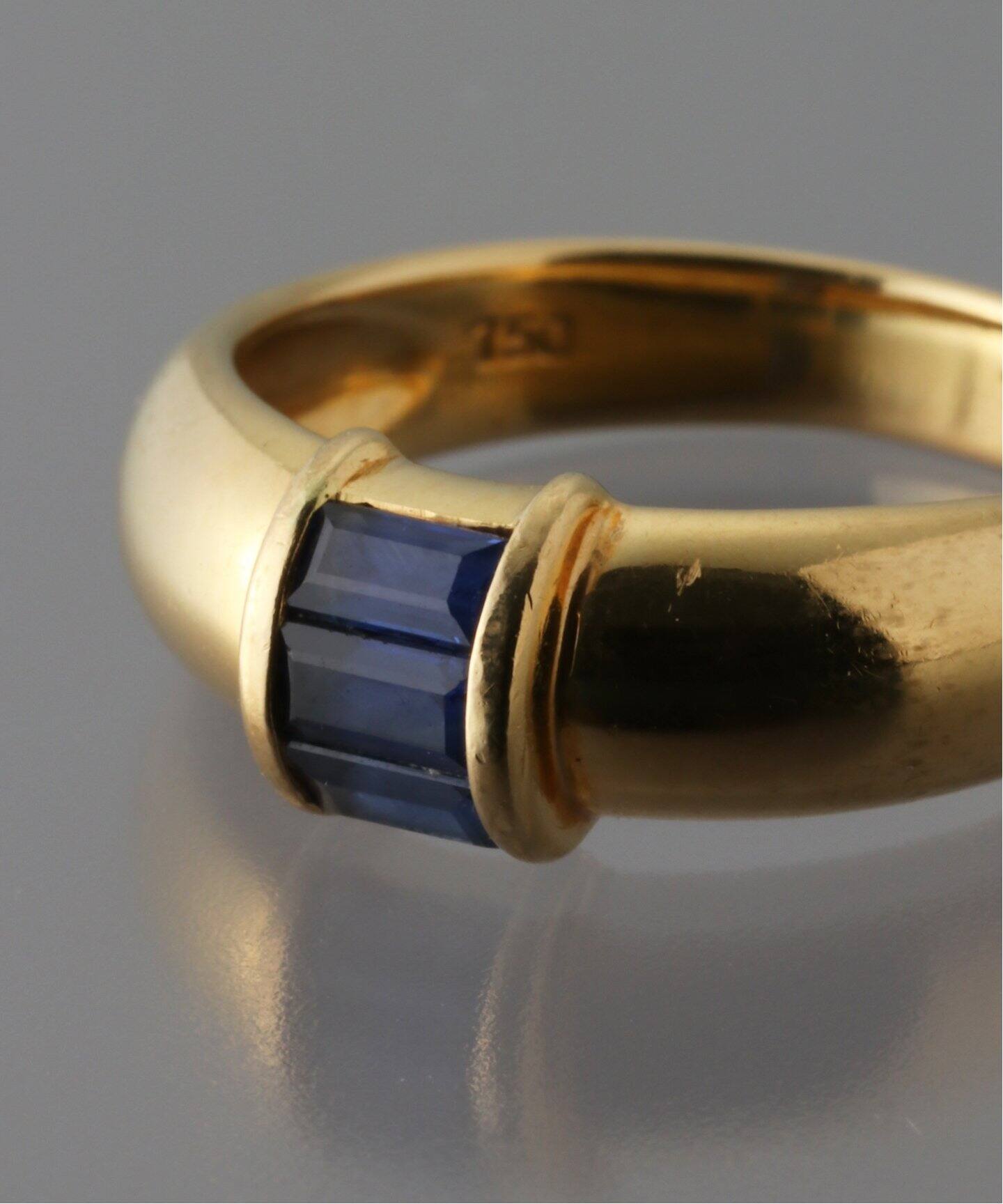 VINTAGE TIFFANY&Co. ティファニー】Sapphire Gold Band Ring（リング 
