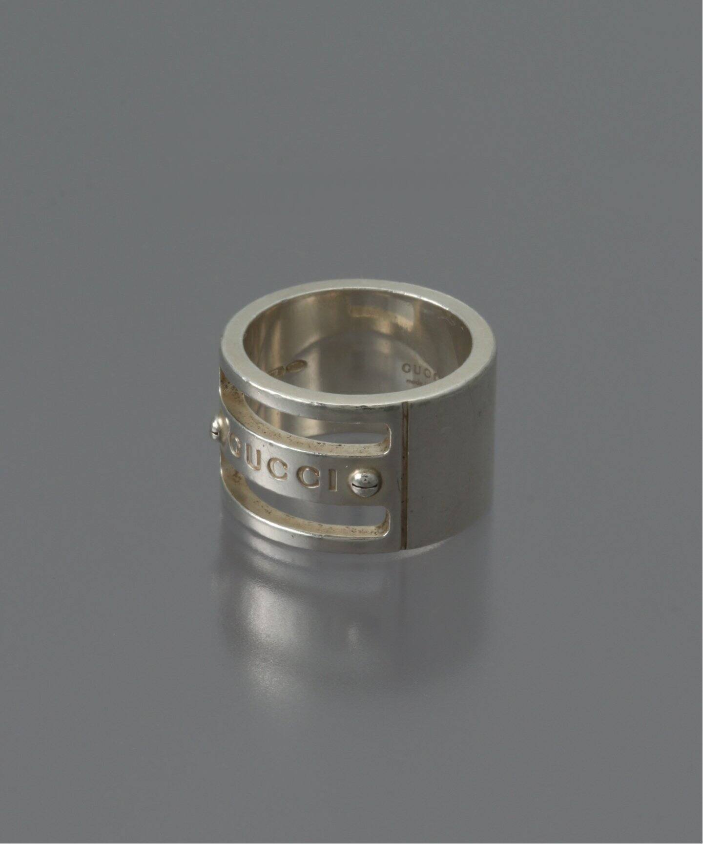 OLD GUCCI グッチ / LOGO BAND RING : ロゴ・バンドリング（リング 