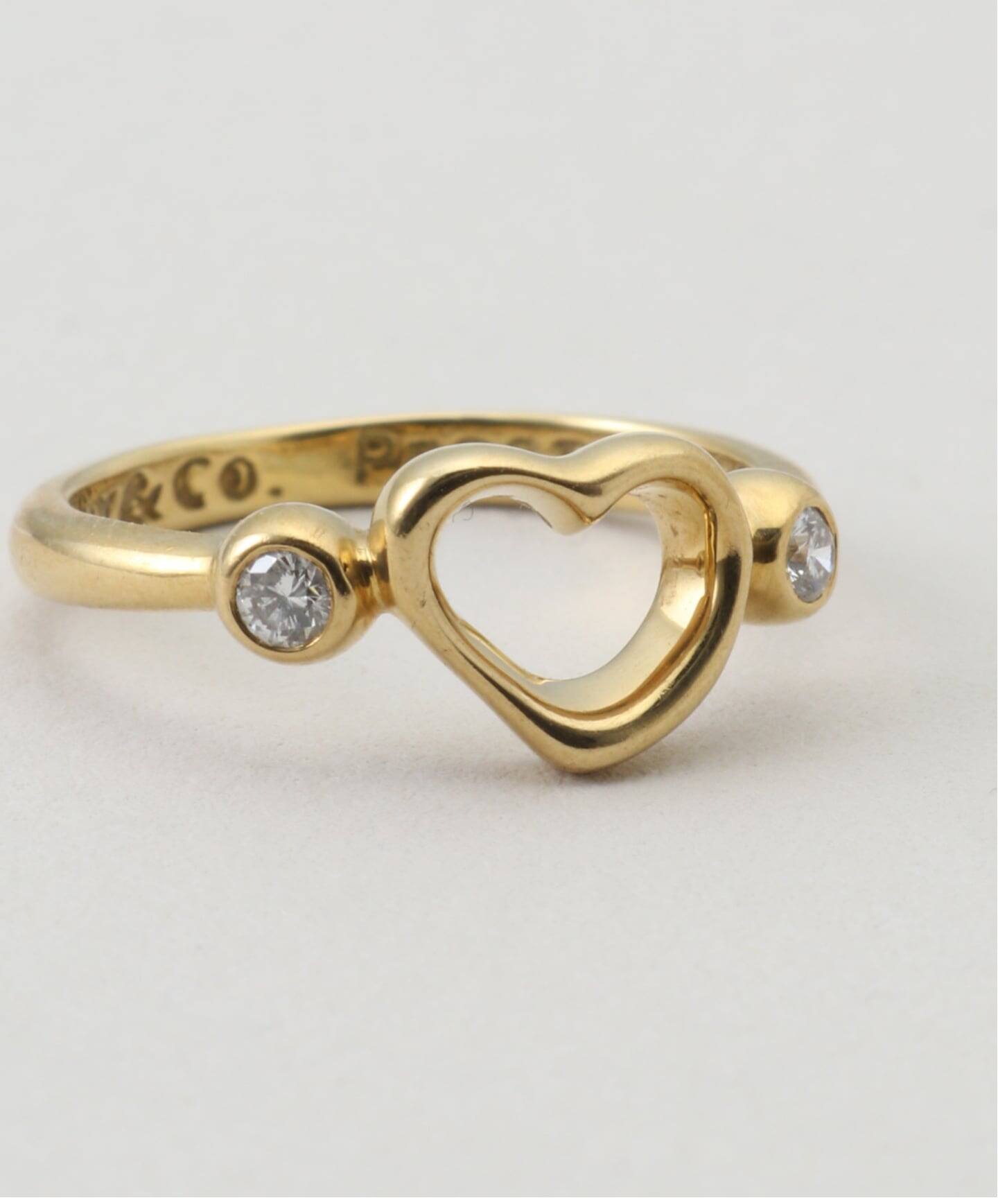VINTAGE TIFFANY&Co./ティファニー】K18・Open heart ring（リング