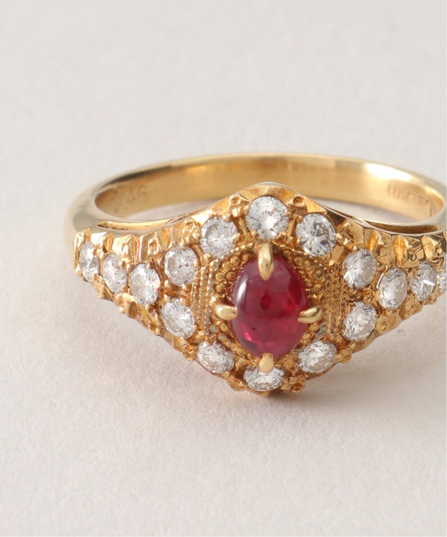 VINTAGE DIOR/ディオール】K18・Ruby＆Diamond Ring（リング 