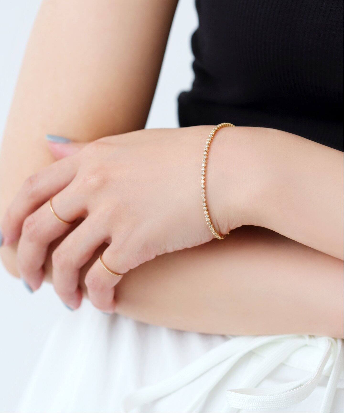 テニスブレスレット K18（ブレスレット・バングル）｜Lilas（リラ）の  