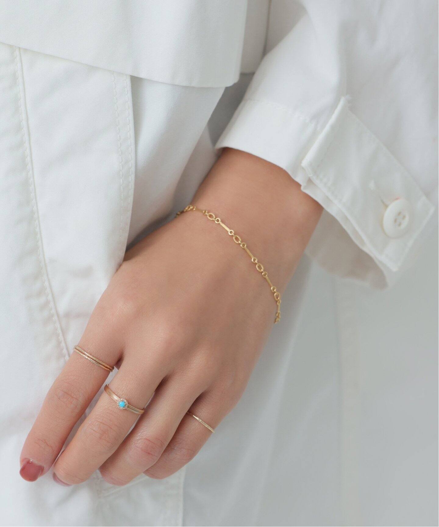 デザインチェーンブレスレット K18（ブレスレット・バングル）｜Lilas  