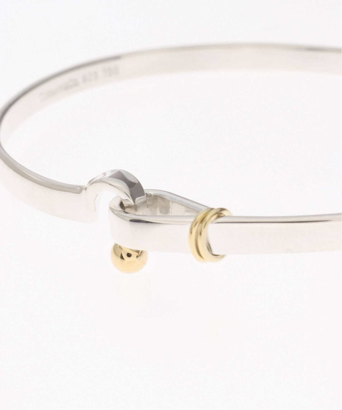 バングル TIFFANY&Co. ティファニー 話さ ダブルフック&アイ 14K刻印