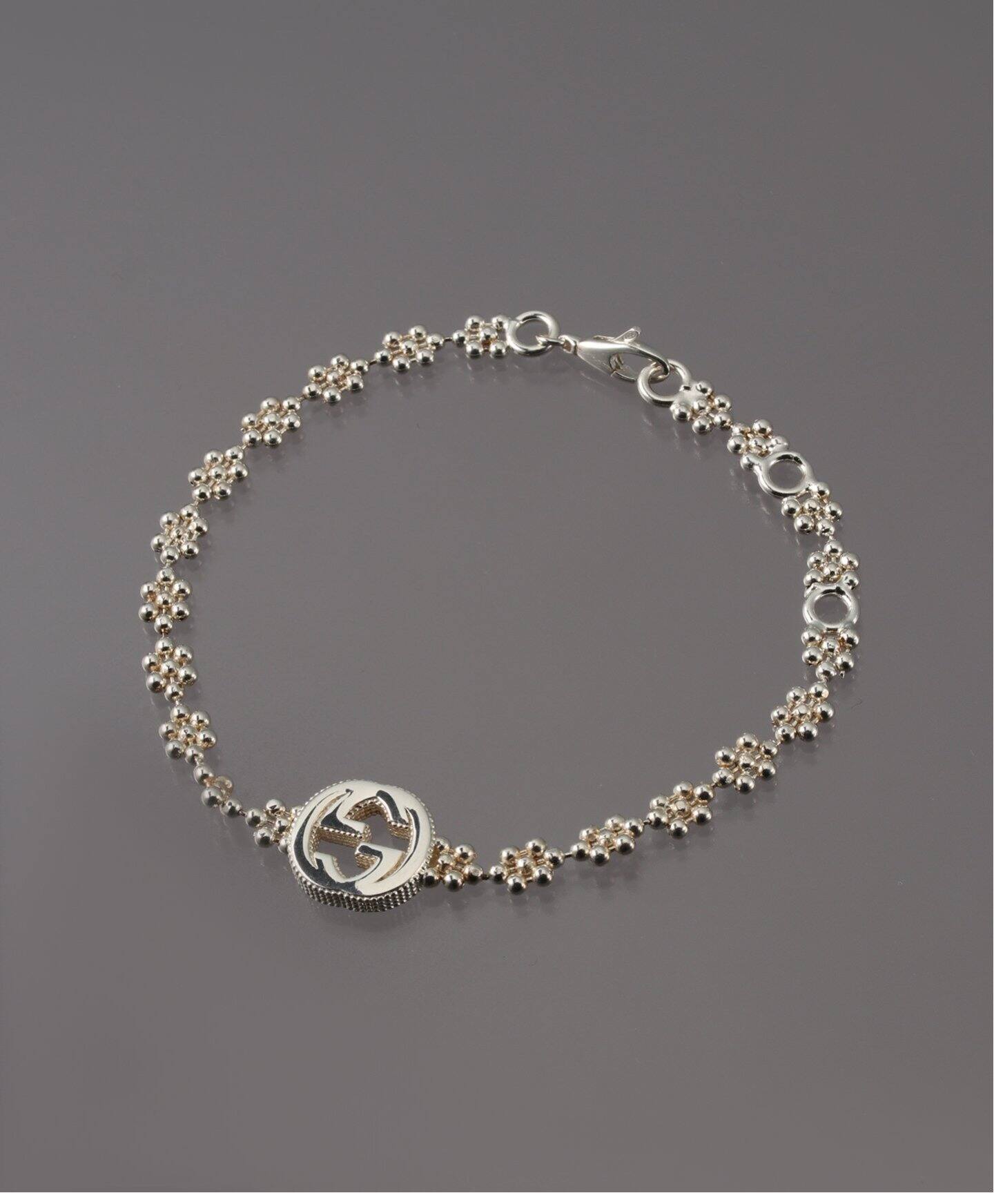 OLD GUCCI グッチ / INTER LOCKING BOULE CHAIN BRACELET 