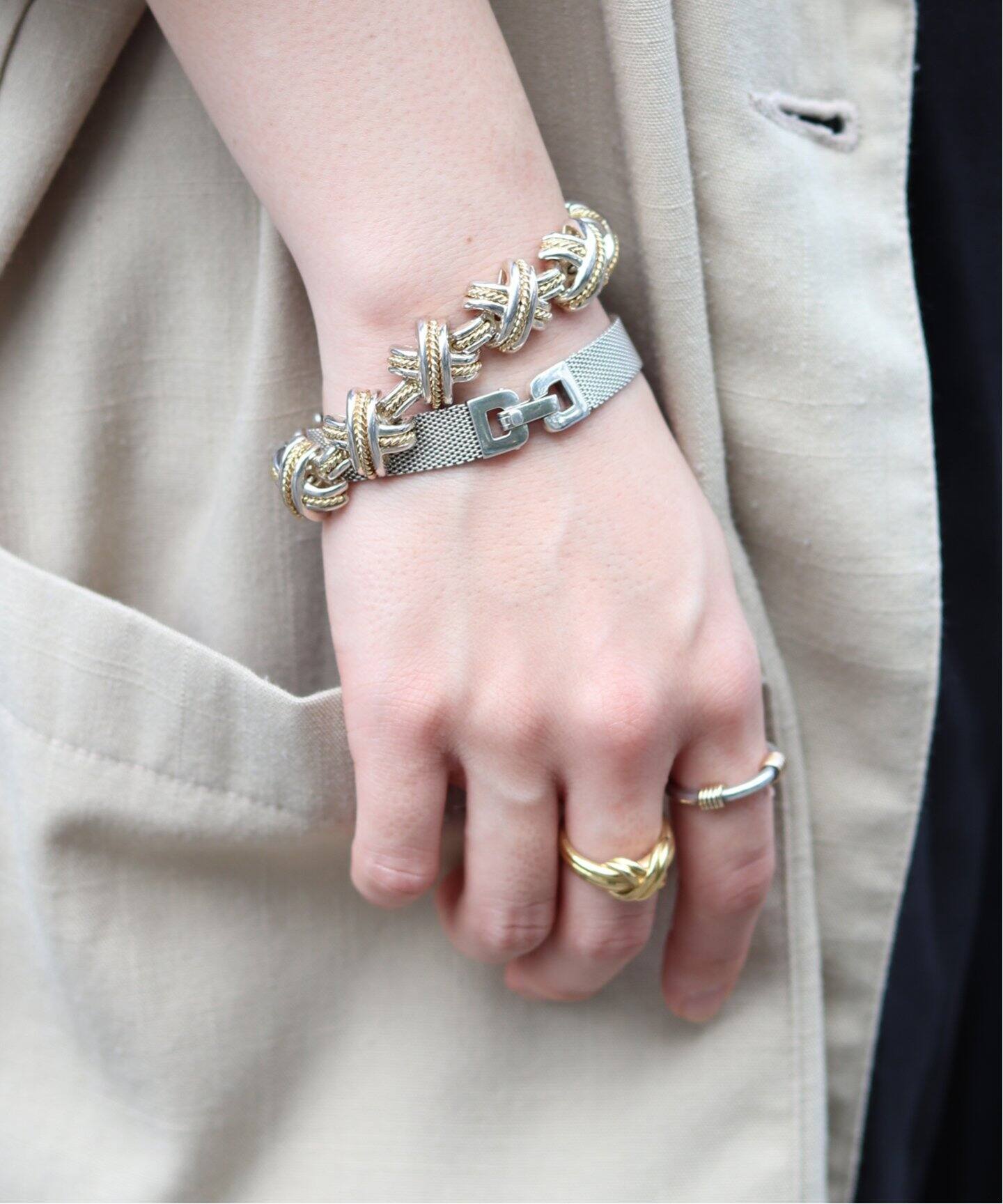 Tiffany ヴィンテージメッシュバングル希少 着る
