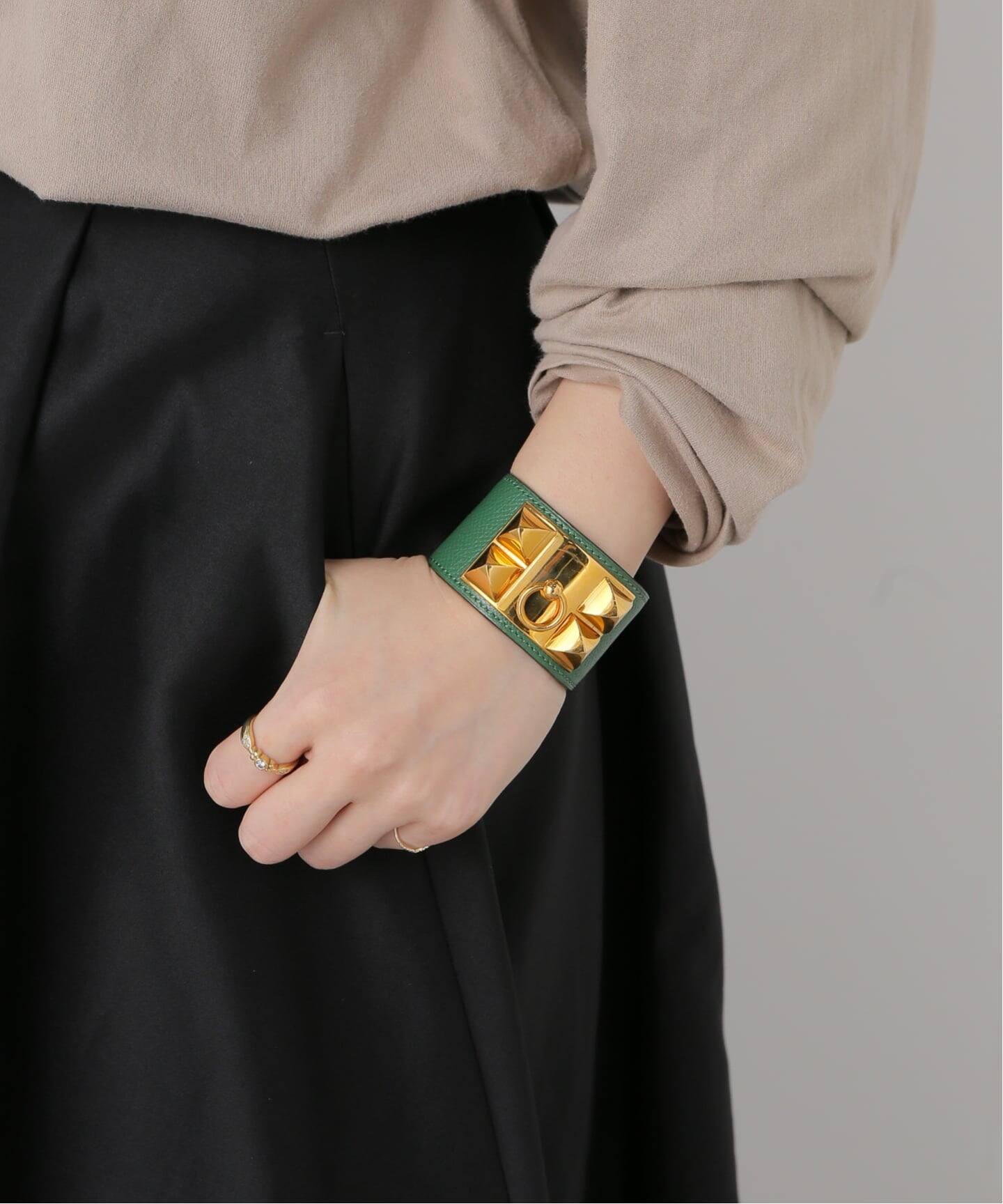 VINTAGE HERMES/エルメス】Collier de Cien（ブレスレット・バングル