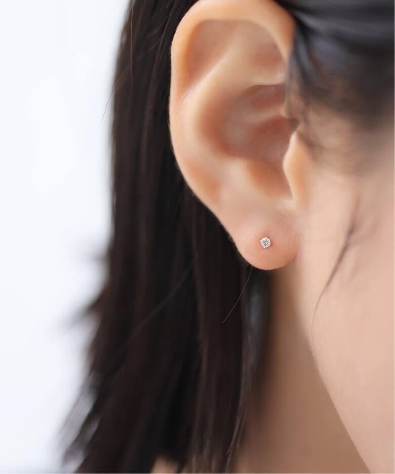 ピラミッドダイヤ2WAYピアス K10（両耳）（ピアス（両耳用））｜Lilas 