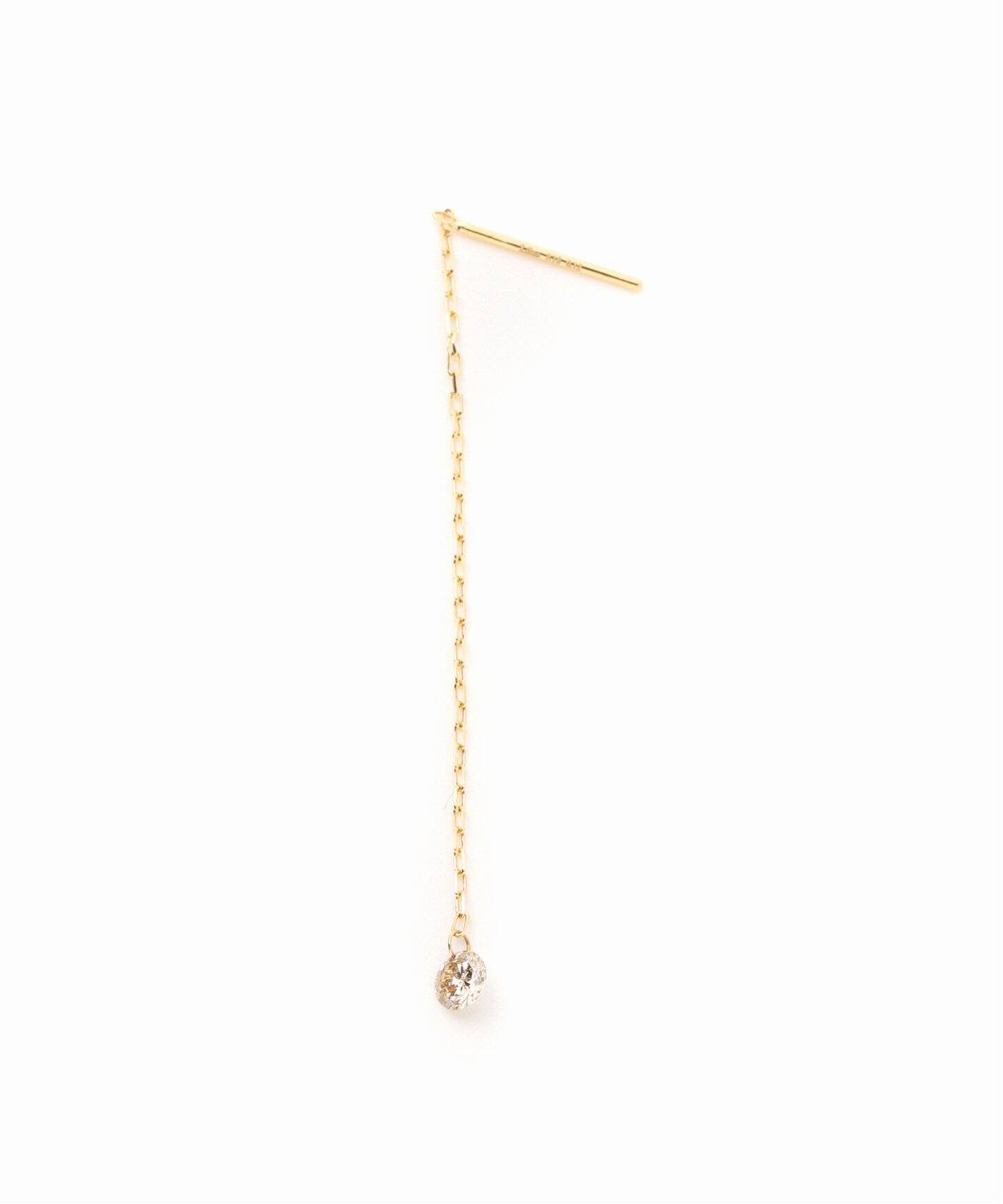 ホールダイヤアメリカンピアス K18（両耳）（ピアス（両耳用 