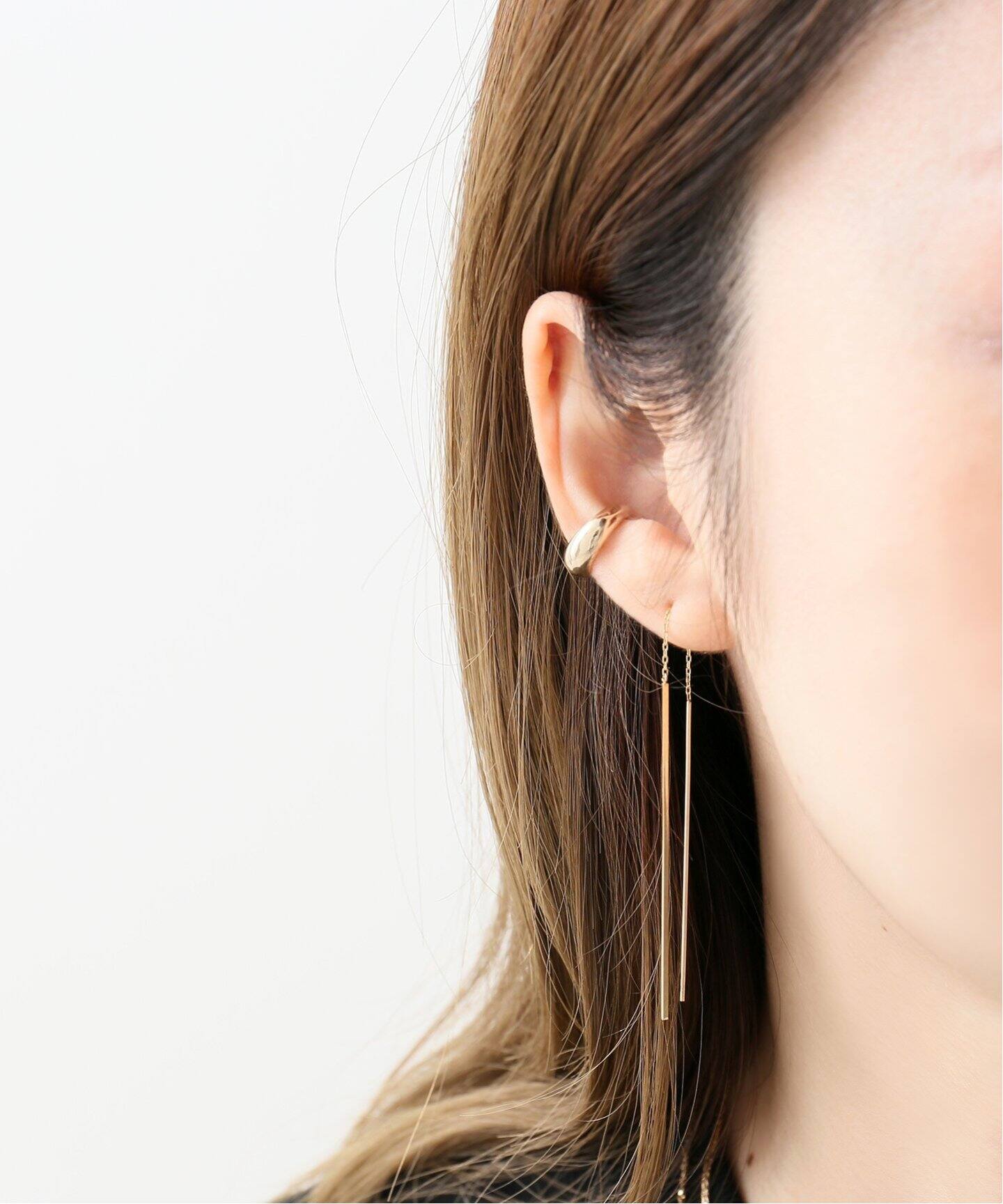 2ラインナカオレピアス K10（ピアス（両耳用））｜Lilas（リラ）の通販 