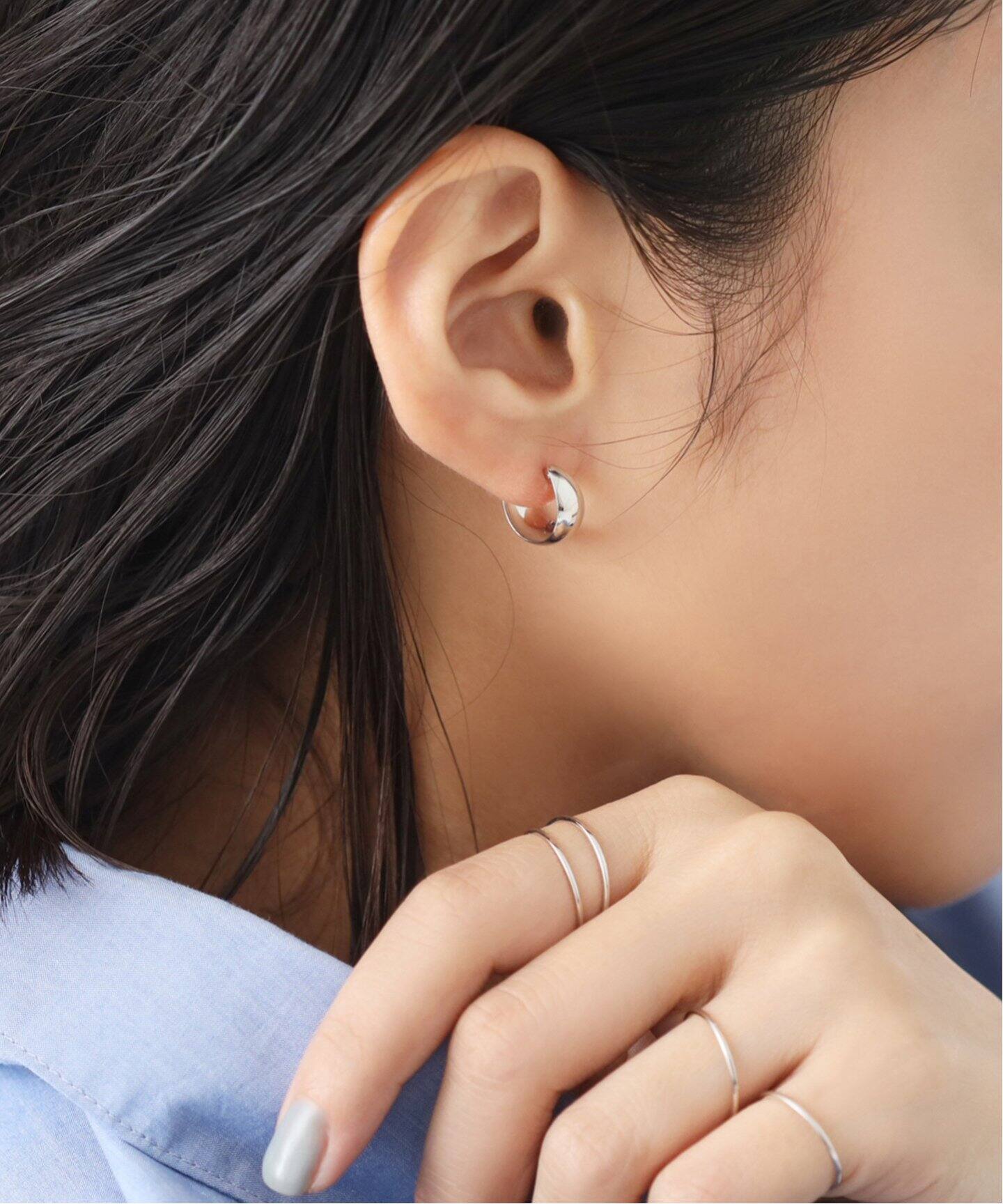 三日月フープピアスWG K10（両耳）（ピアス（両耳用））｜Lilas（リラ  