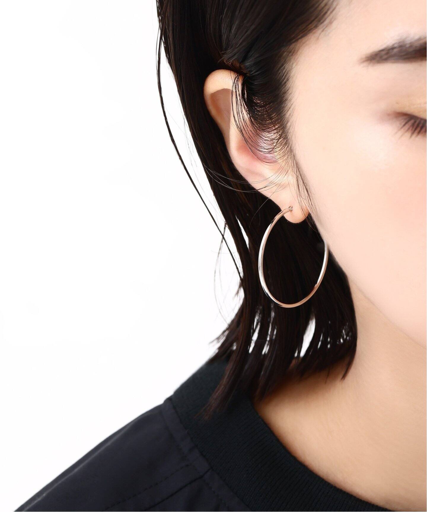1.5パイプ3.5cmルーフピアスWG K10（両耳）（ピアス（両耳用 