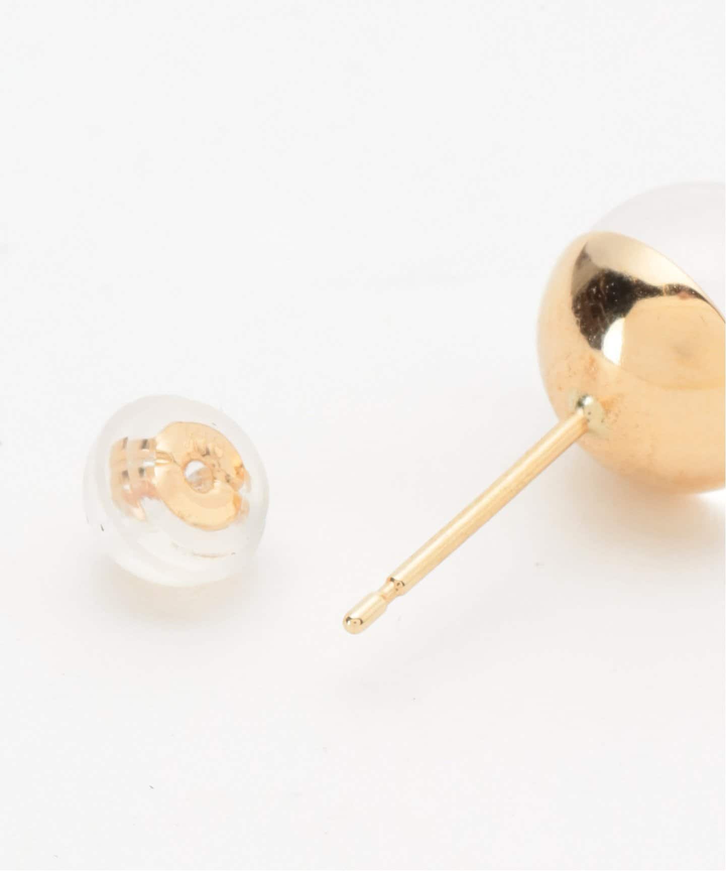 スフィアクォーツ8mmピアス K10（片耳）（ピアス（片耳用