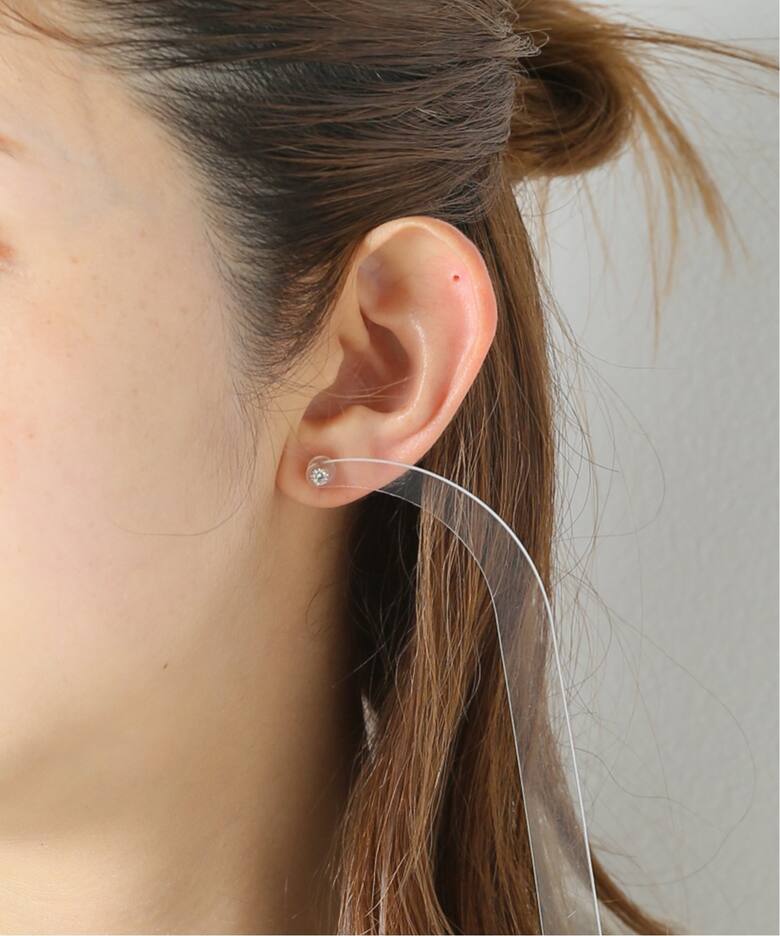 18KYG 0.3ct ダイヤモンド ピアス(両耳)（ピアス（両耳用  