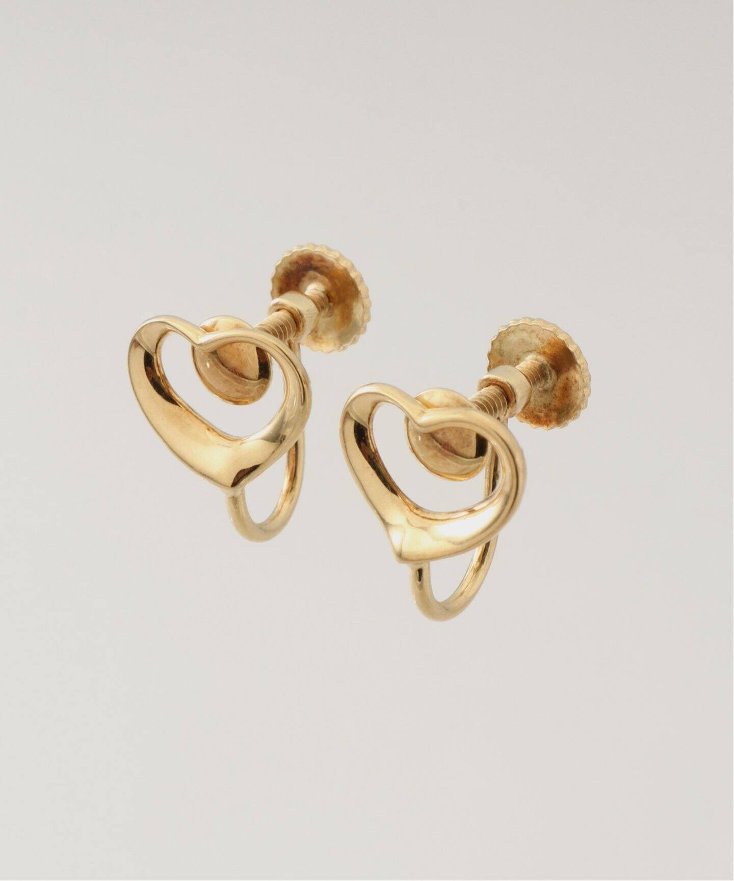 VINTAGE TIFFANY&Co./ティファニー】K18・Open heart earring(両耳 