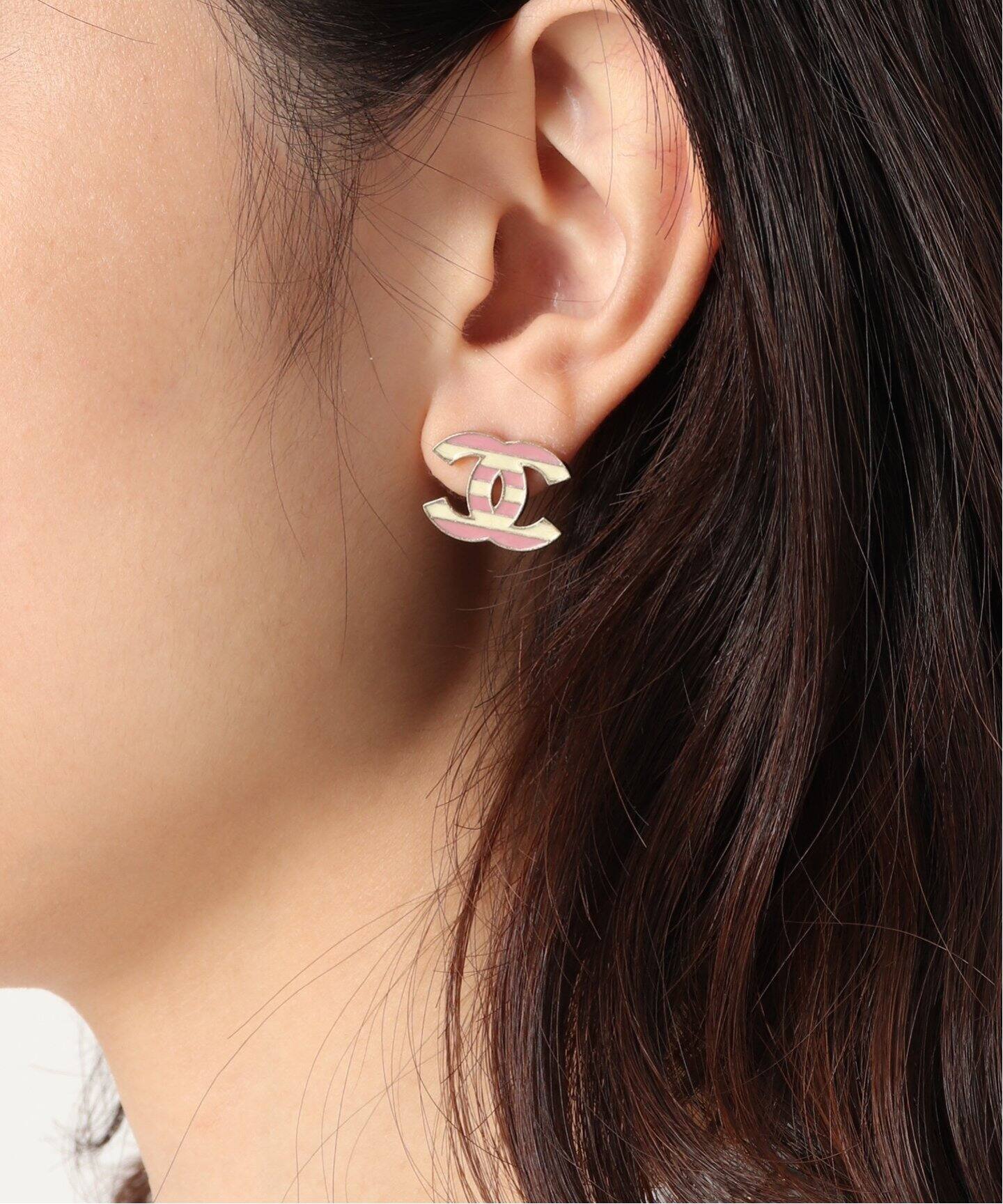 VINTAGE CHANEL/シャネル】CC pierce(両耳)（ピアス（両耳用  