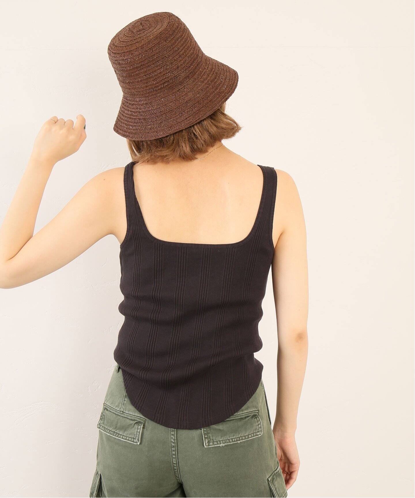 Emily Week  オーガニックコットン パテッドタンクトップ オーガニックコットン リブスクエアブラタンク EMILY WEEK