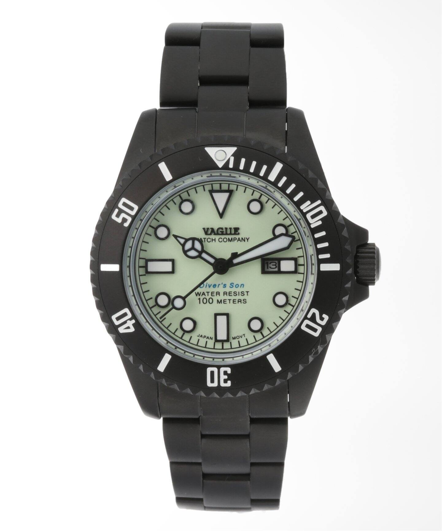 VAGUE WATCH/ヴァーグウォッチ】 Divers Son Black/Luminous SS 36mm 