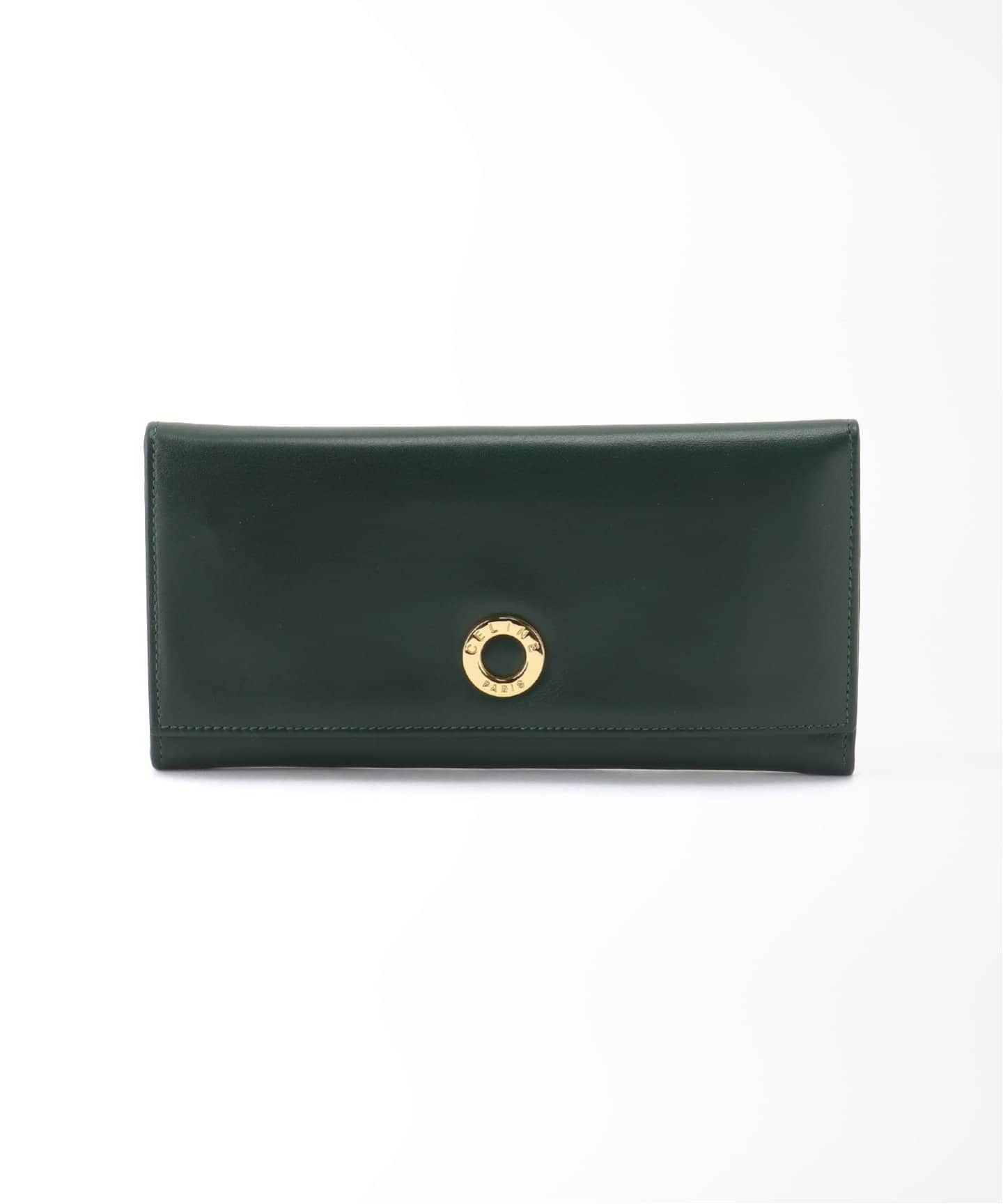 CELINE グリーン コインケース CELINE サークルロゴ がま口コインケース グリーン | Petit luxe