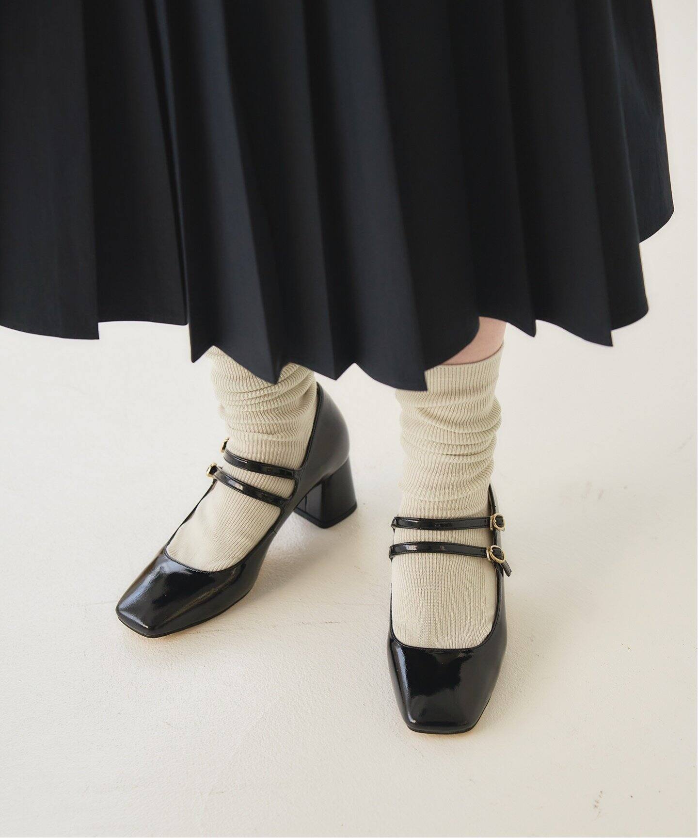 5 5 スクエアダブルストラップパンプス Le Talon ル タロン 公式のファッション通販 Baycrew S Store