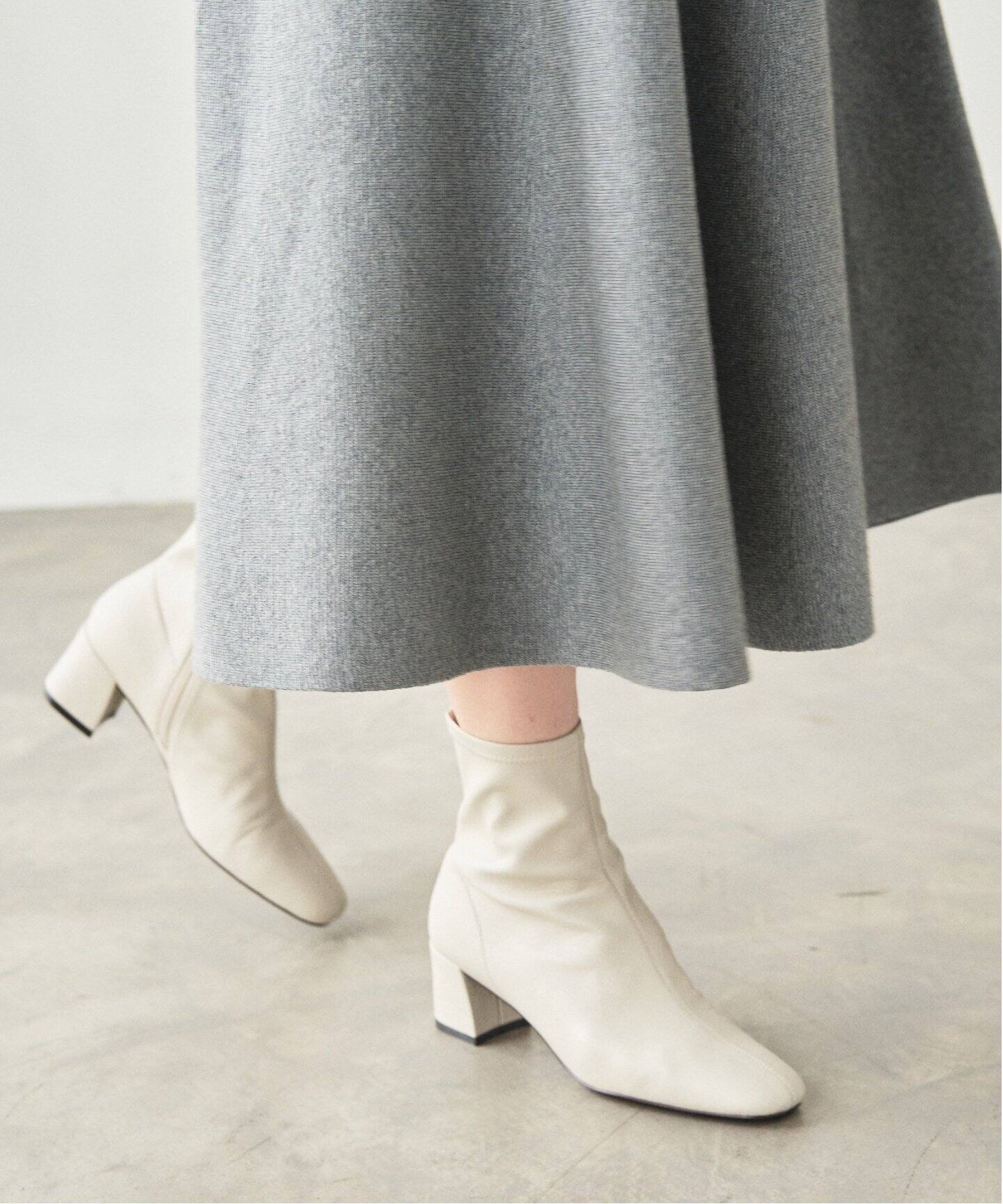 5cmスクエアフィットショートブーツ（ブーティ・ショートブーツ）｜LE  