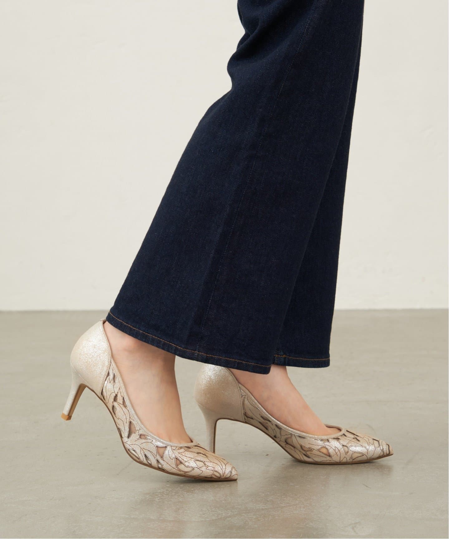 7cmリーフカットワークパンプス（パンプス）｜LE TALON（ル