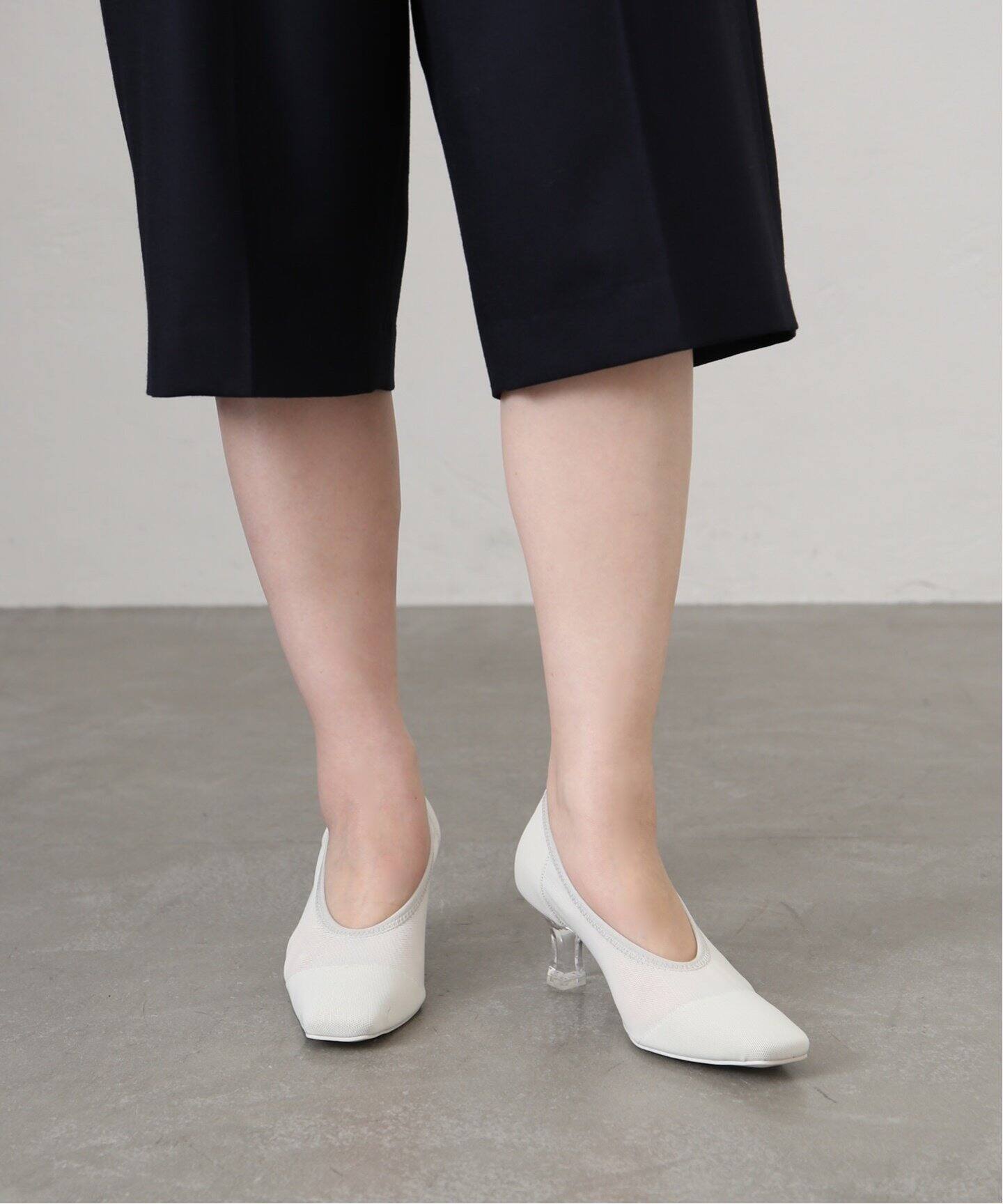 GRISE 6cmスクエアストレッチメッシュパンプス（パンプス）｜LE TALON 
