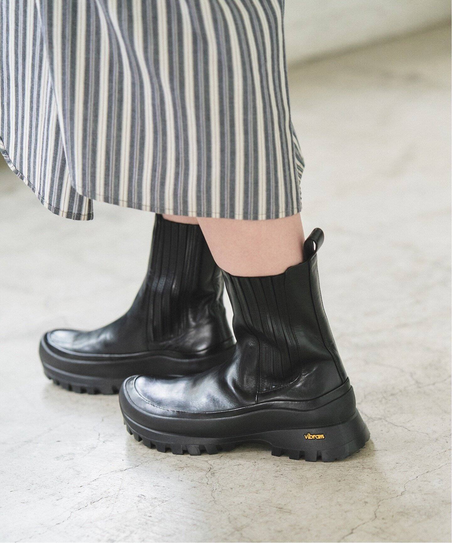 GRISE レザーVIBRAMサイドゴア（ブーティ・ショートブーツ）｜LE TALON 