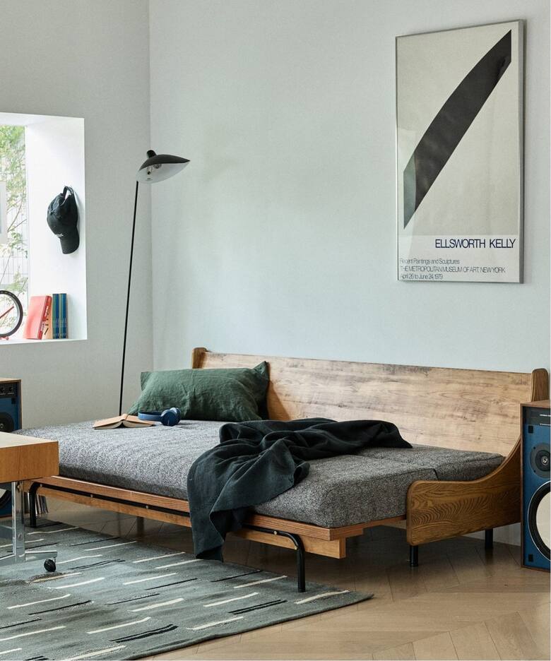 大型商品》HABITAT SOFA BED ハビタソファ ベット グレー（ソファ  