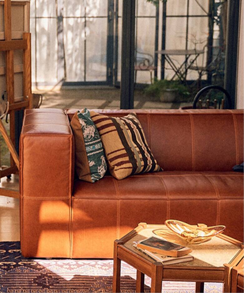 大型商品》Elverson Sofa エルバーソン レザー ソファ＿（ソファ  