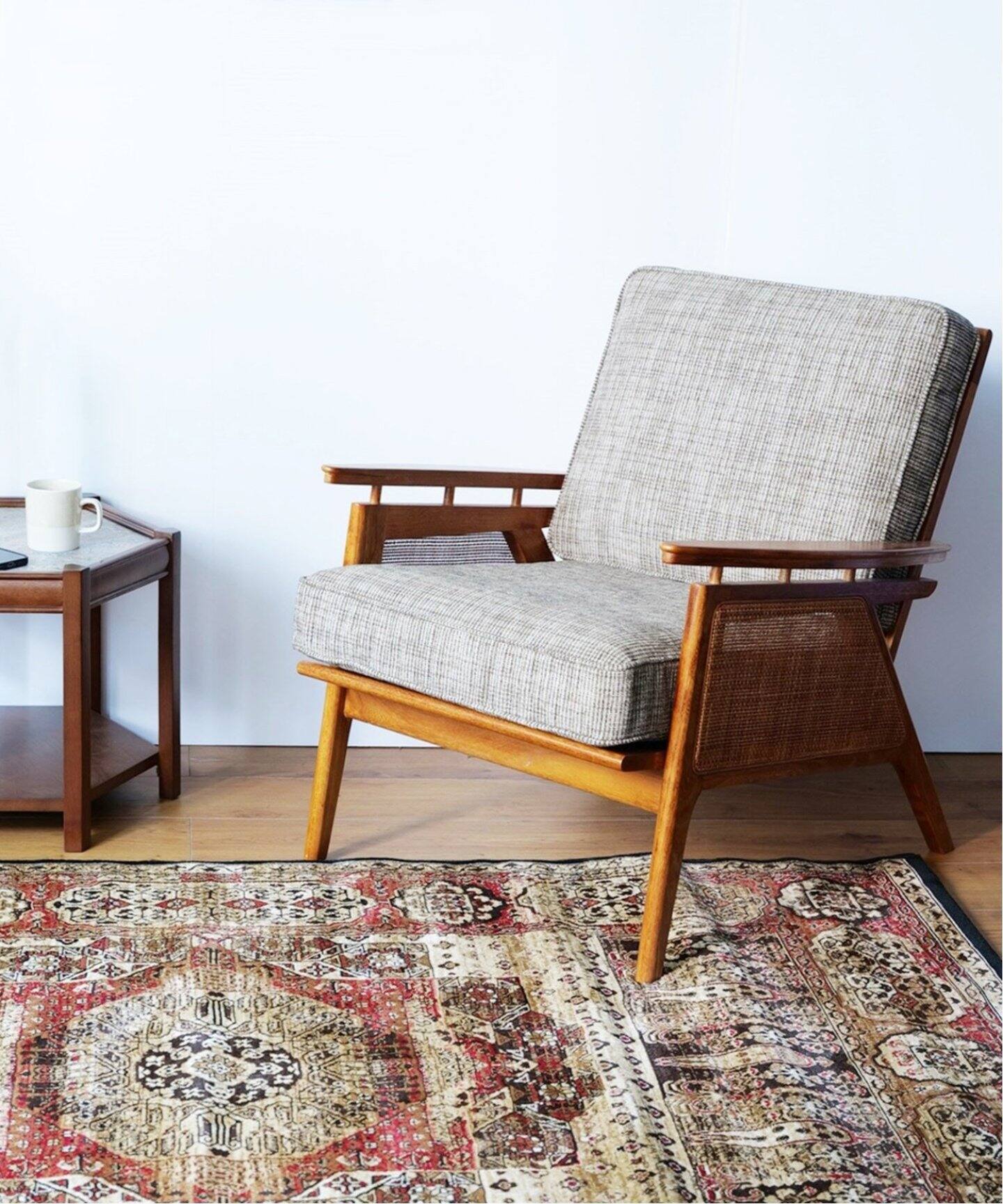大型商品》WICKER LOUNGE CHAIR ウィッカーラウンジチェア（ソファ 