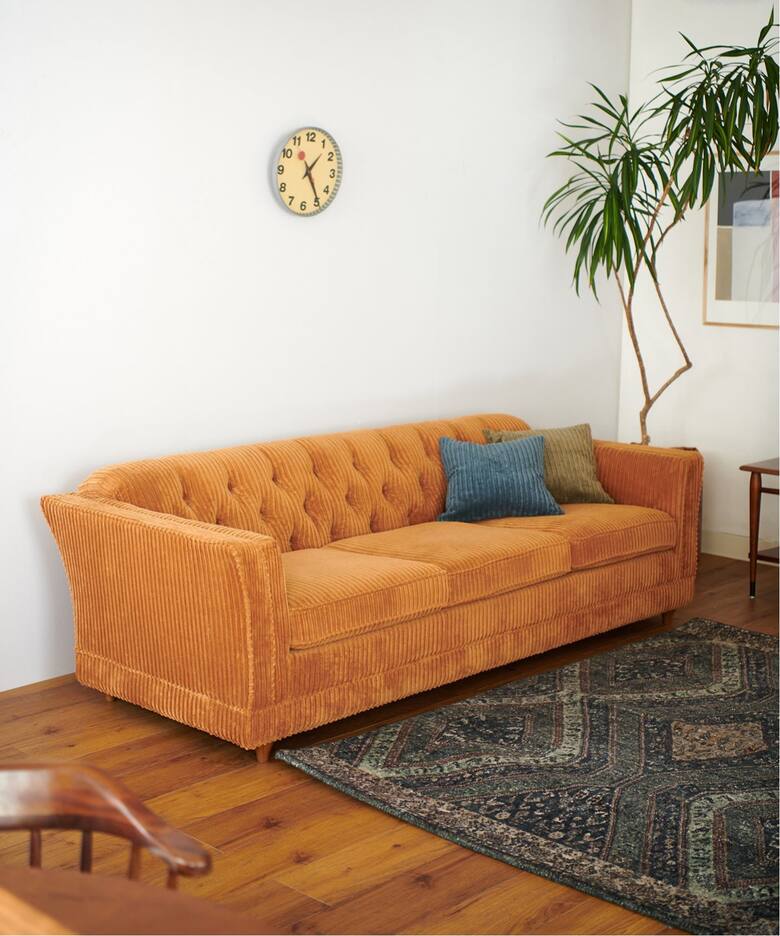 大型商品》LAKEWOOD SOFA マスタード W180 レイクウッドソファ（ソファ 