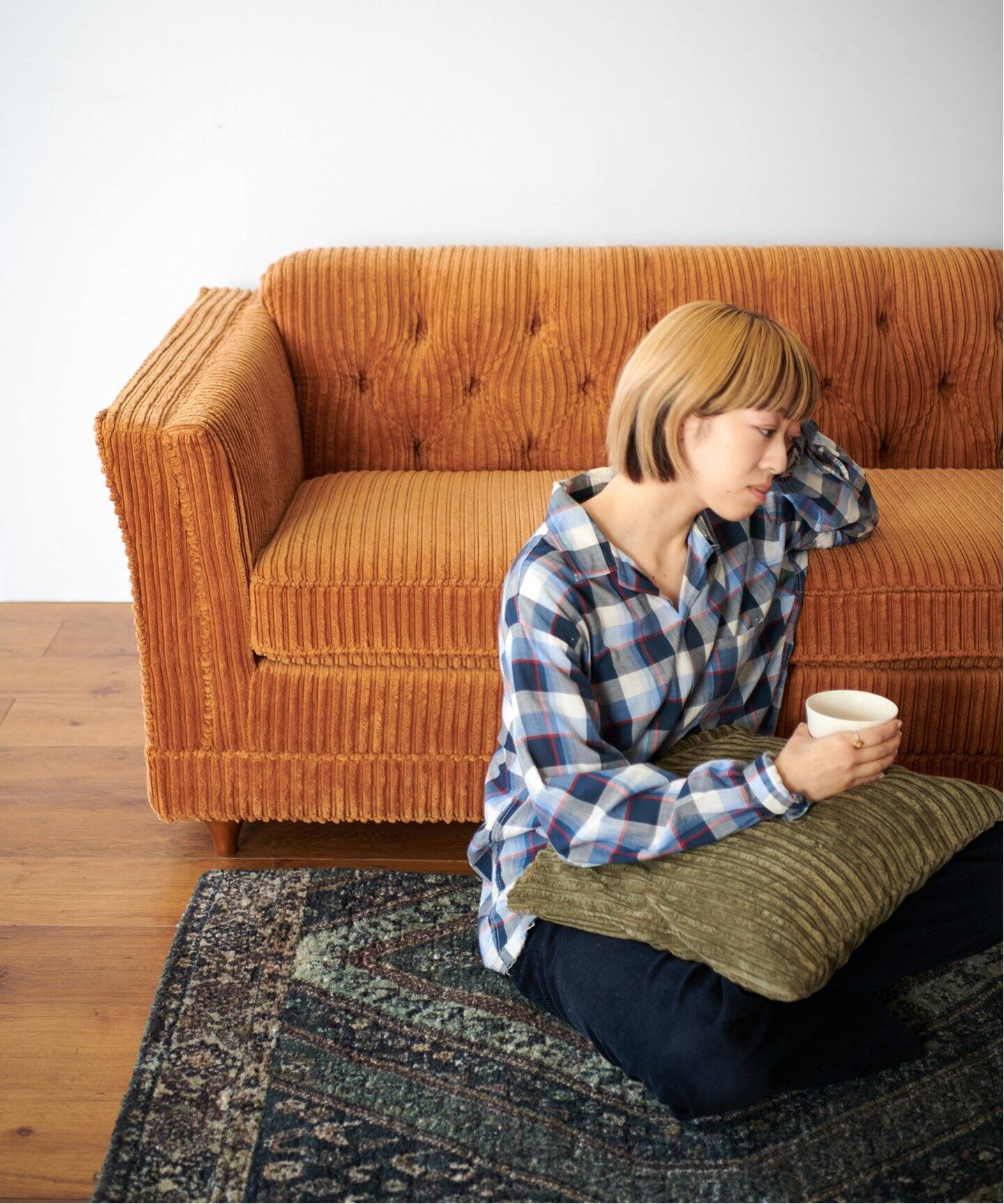大型商品》LAKEWOOD SOFA マスタード W180 レイクウッドソファ（ソファ 