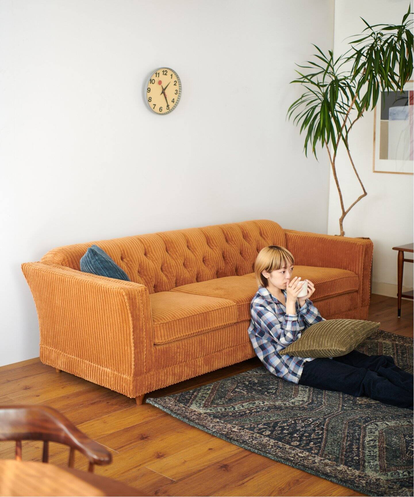 大型商品》LAKEWOOD SOFA 3P マスタードW214 レイクウッドソファ  