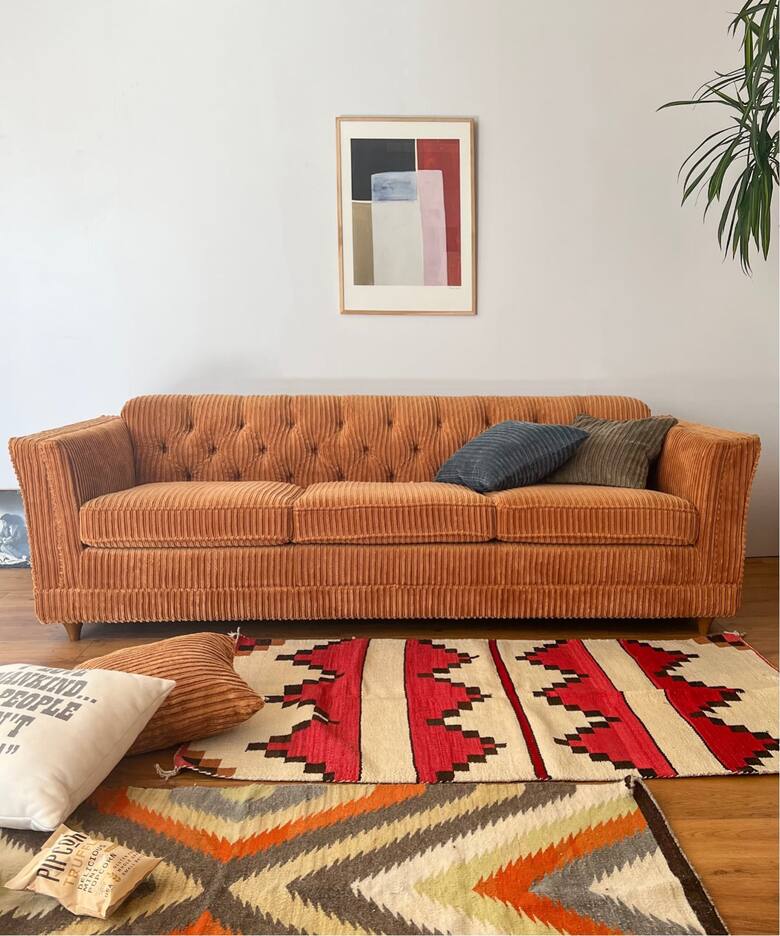 大型商品》LAKEWOOD SOFA 3P マスタードW214 レイクウッドソファ 