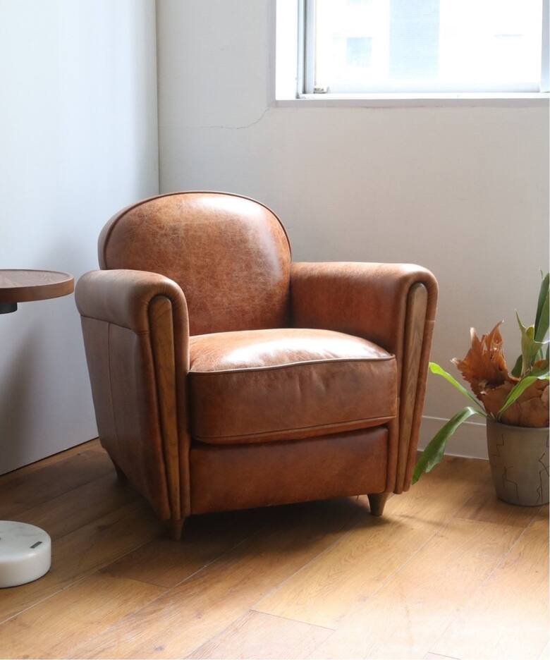 大型商品》OAKS CLUB CHAIR(crack) オークスクラブチェア（ソファ 